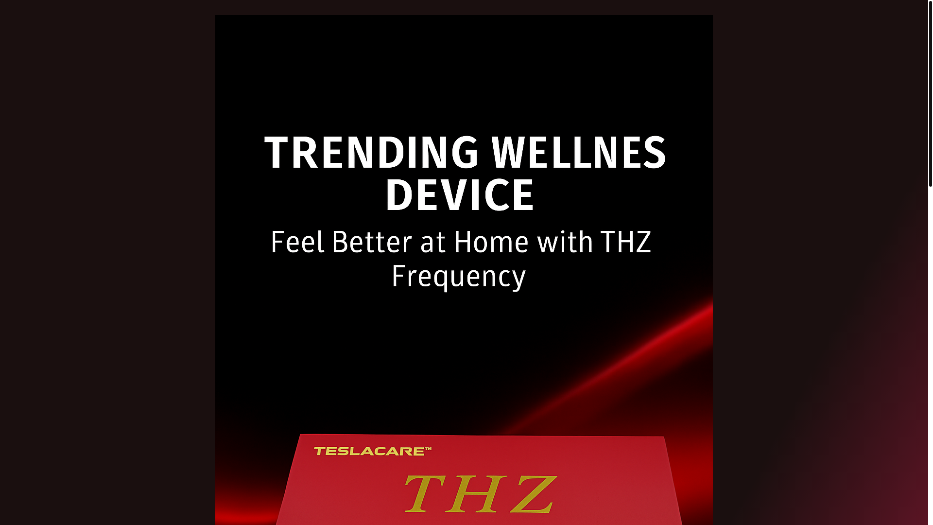 website screenshot of https://teslahealth.store/