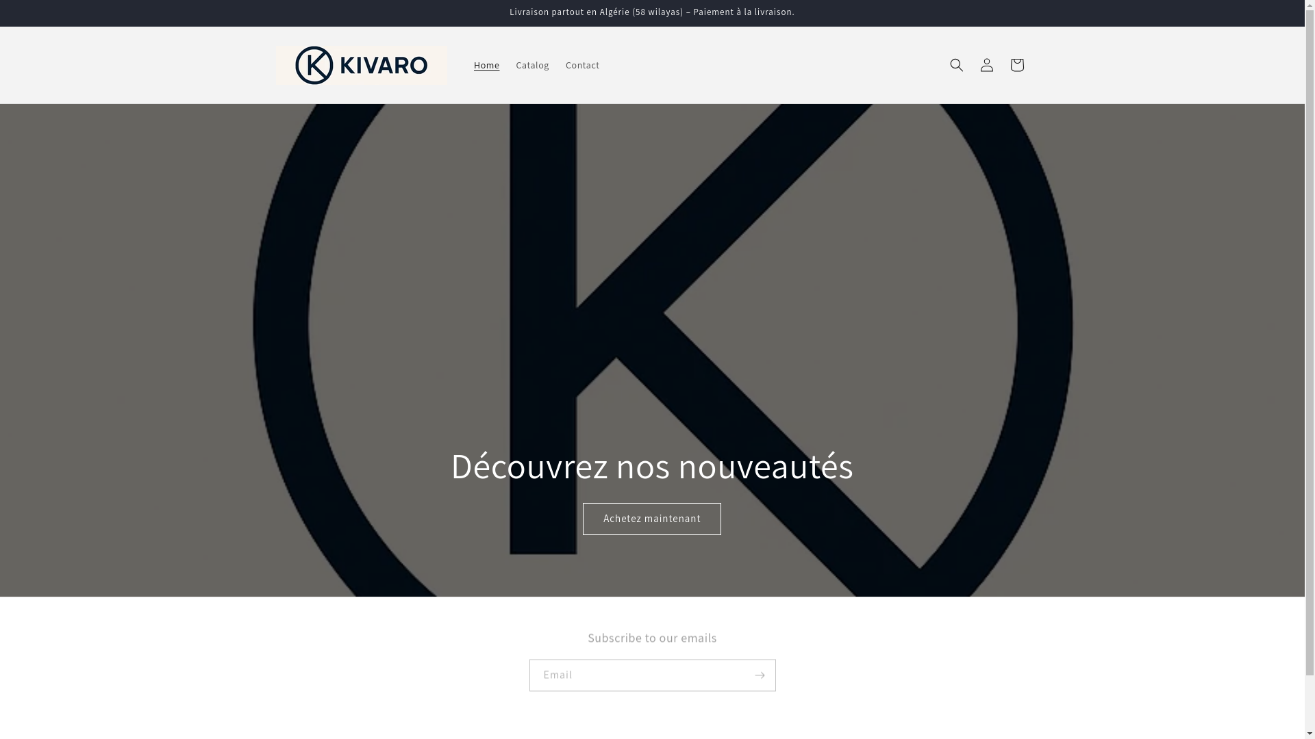 website screenshot of https://kivaronf.store/