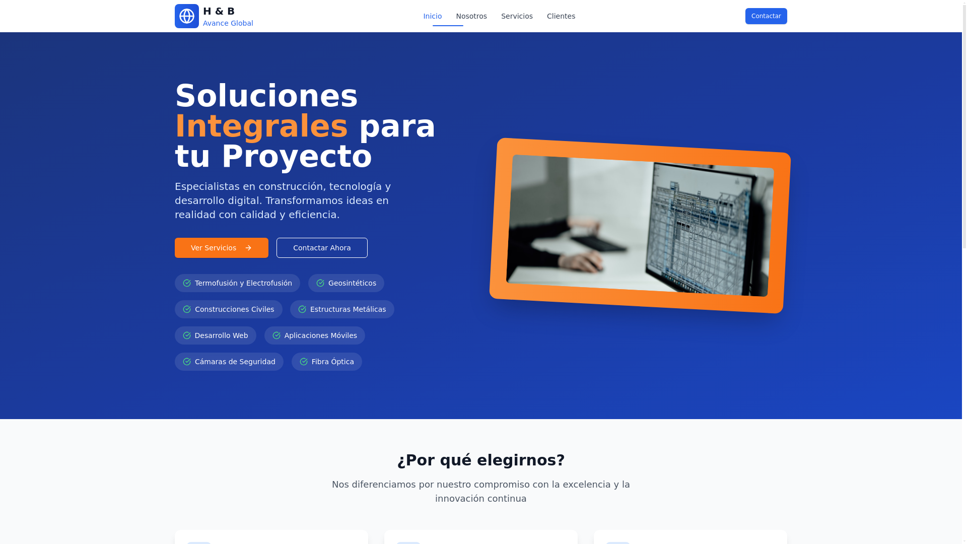 website screenshot of https://hbavanceglobal.com/