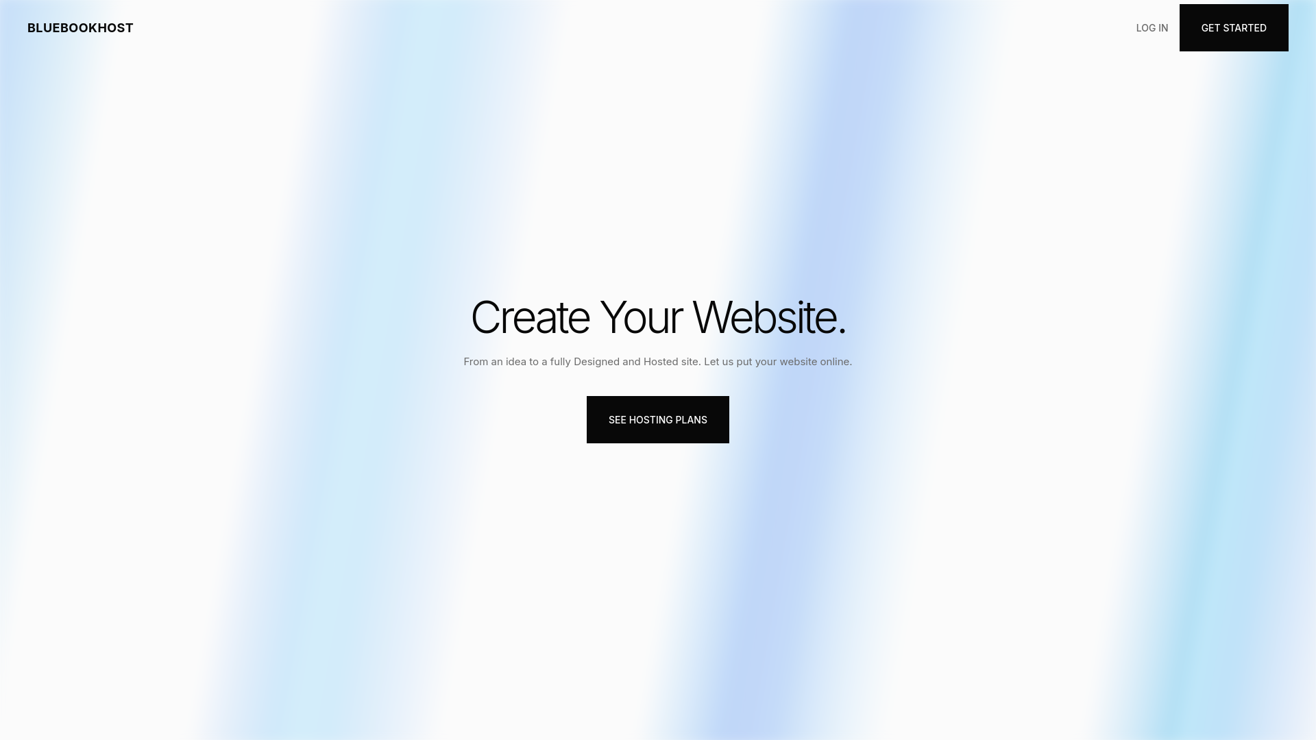 website screenshot of https://bluebookhost.co.za