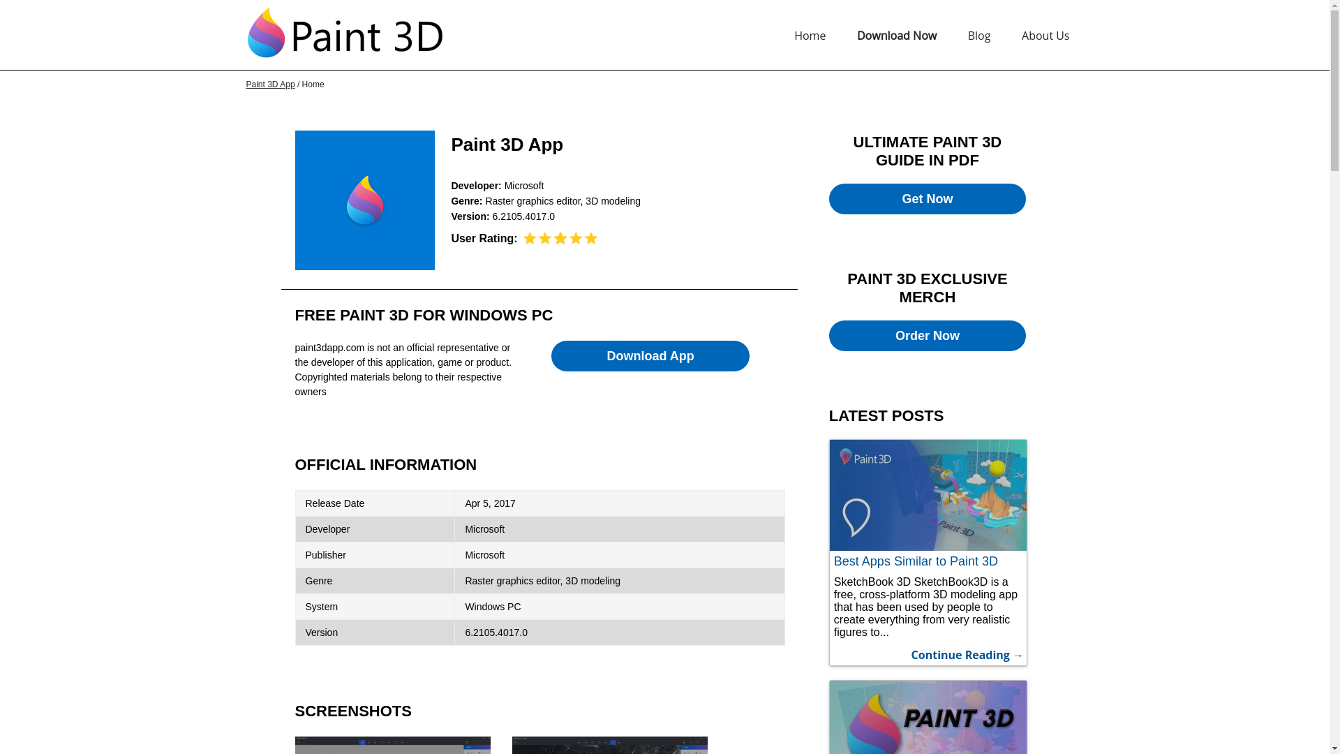 website screenshot of https://paint3dapp.com/
