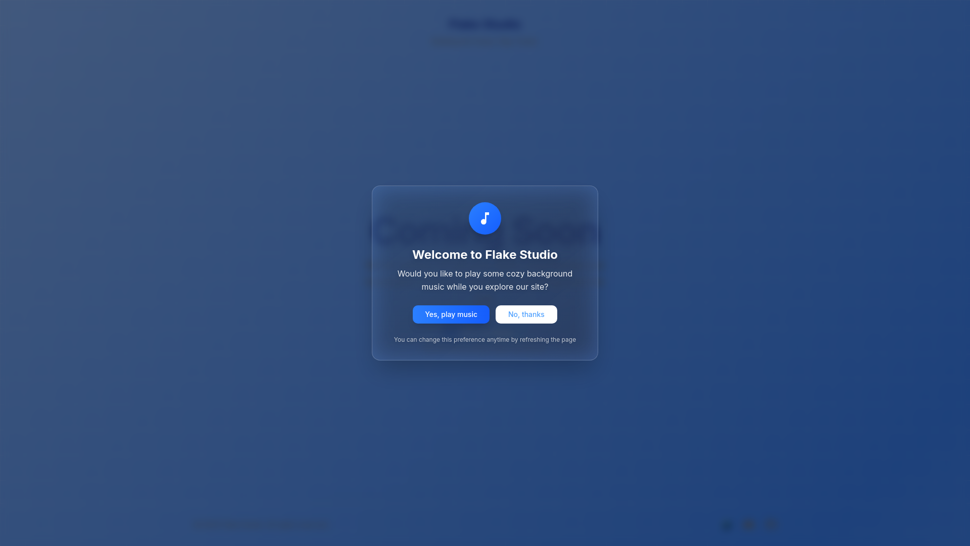 website screenshot of https://flakestudios.org/