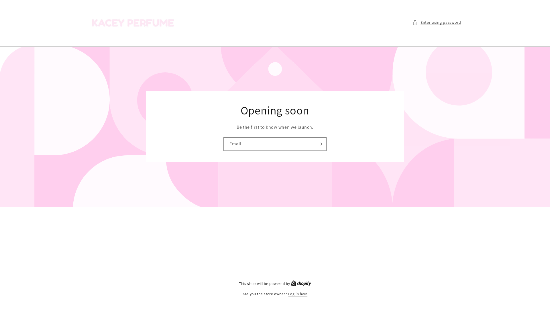 website screenshot of https://kaceyperfume.com/