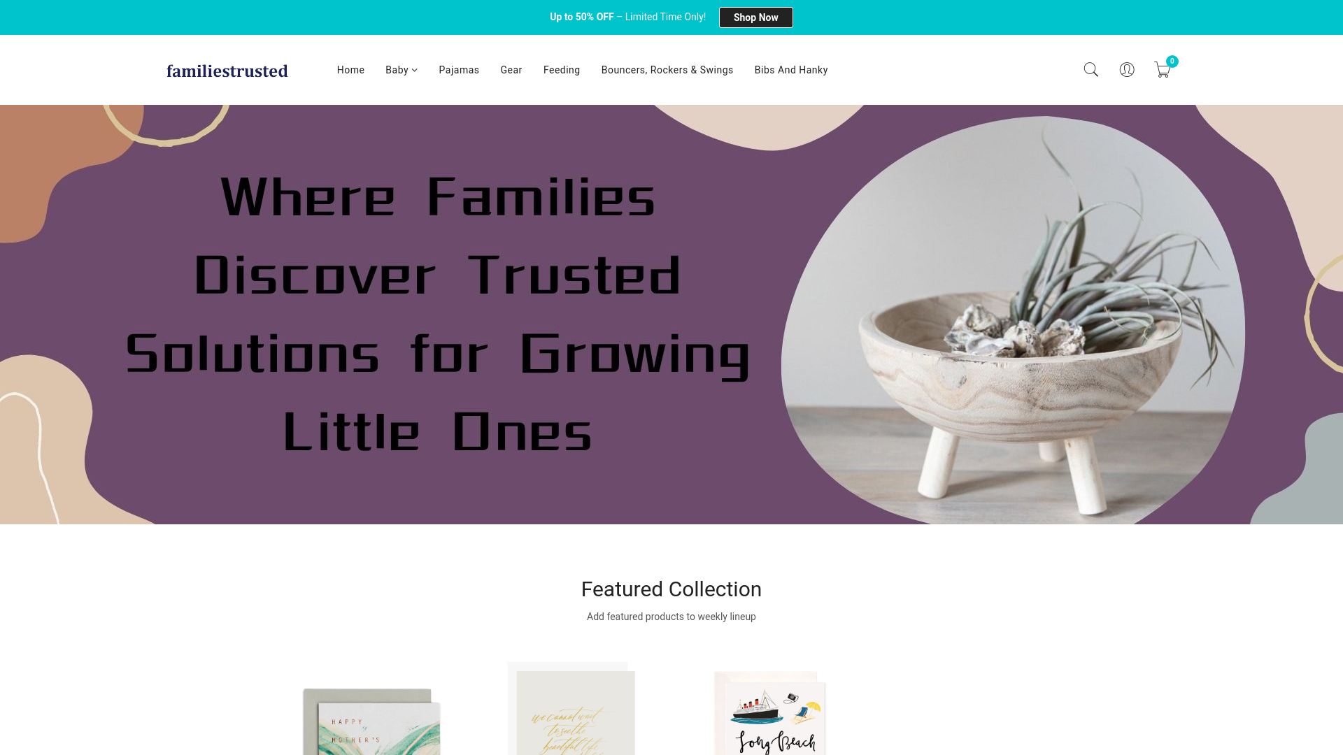 website screenshot of https://familiestrusted.com/