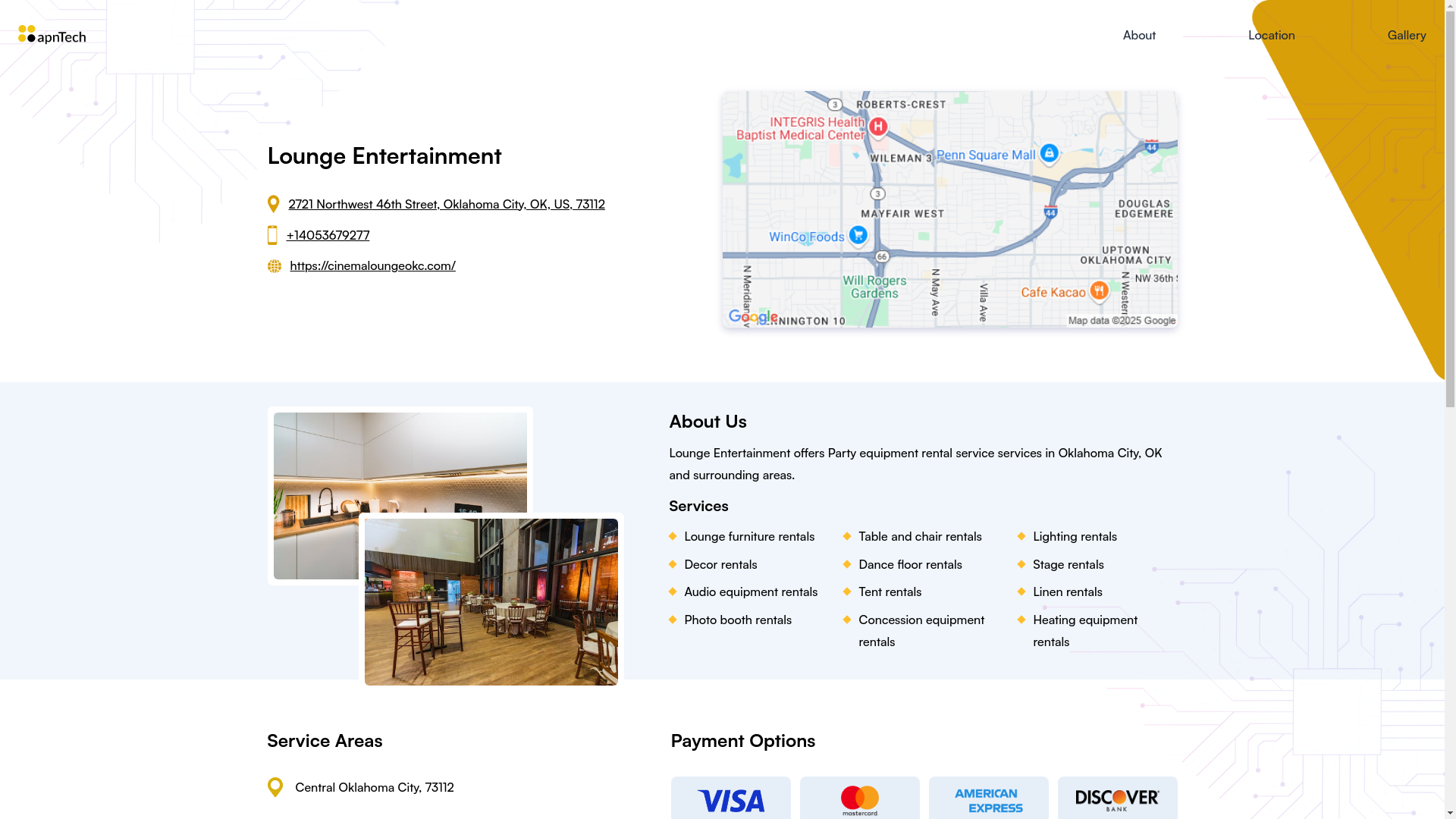 website screenshot of https://loungeentertainment.online/