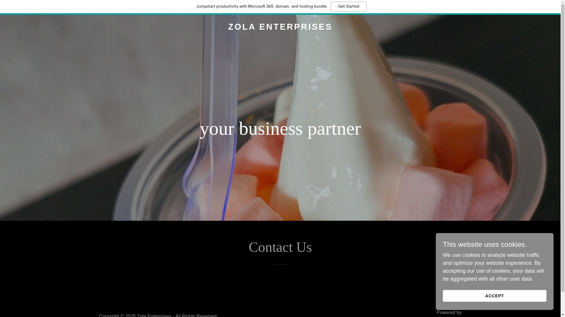 website screenshot of https://zolaenterprises.in/
