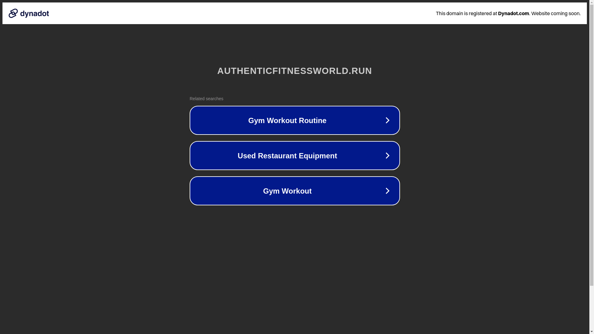 website screenshot of https://authenticfitnessworld.run/
