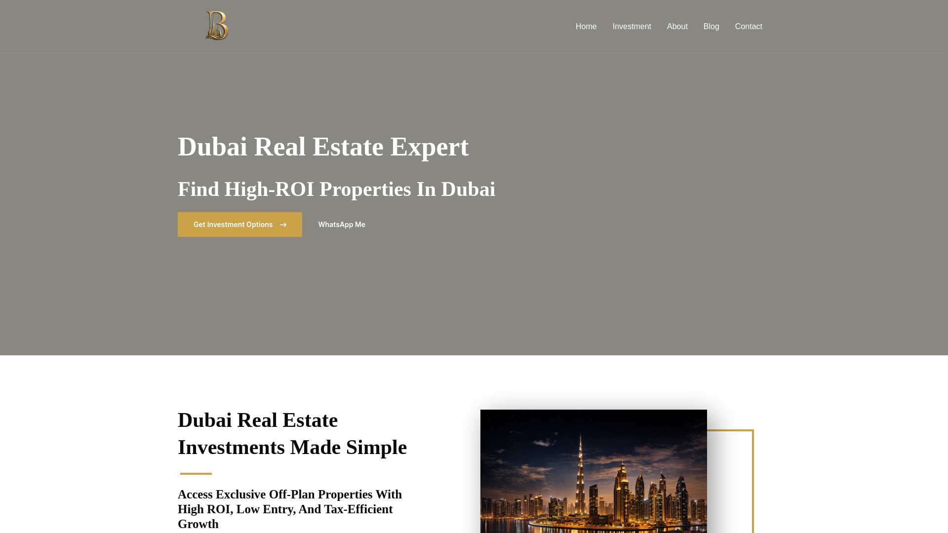 website screenshot of https://benjamindubai.com/