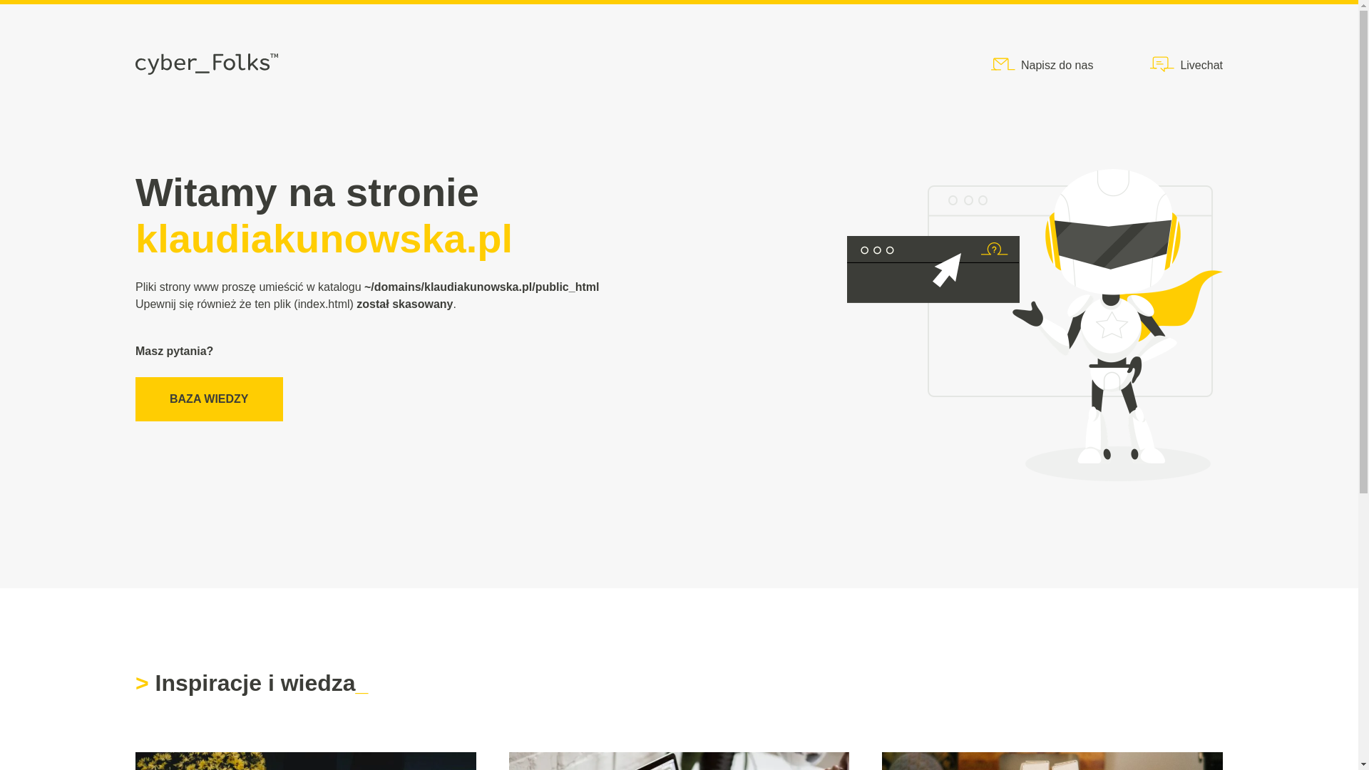 website screenshot of https://klaudiakunowska.pl/