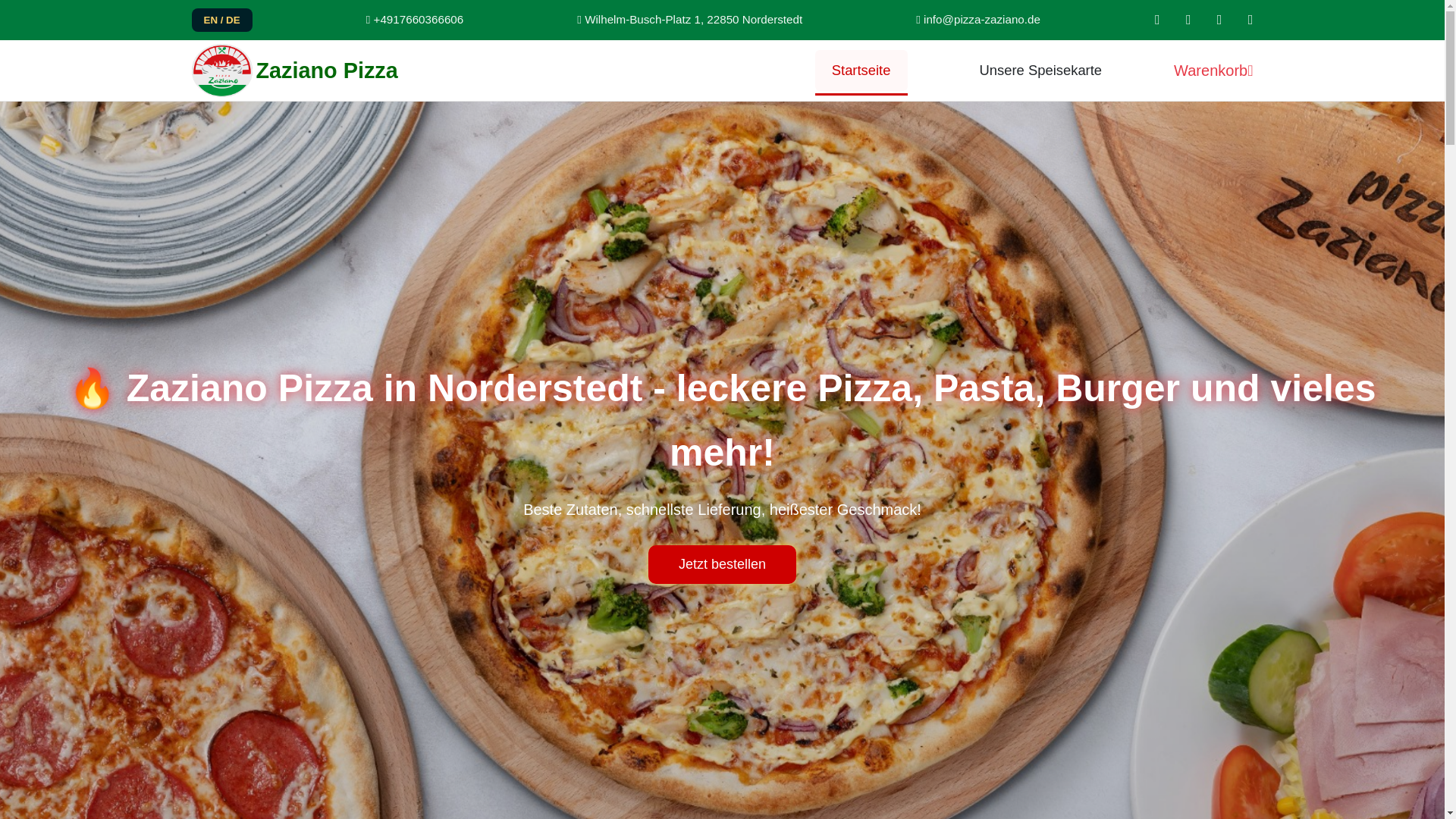 website screenshot of https://zaziano.de/