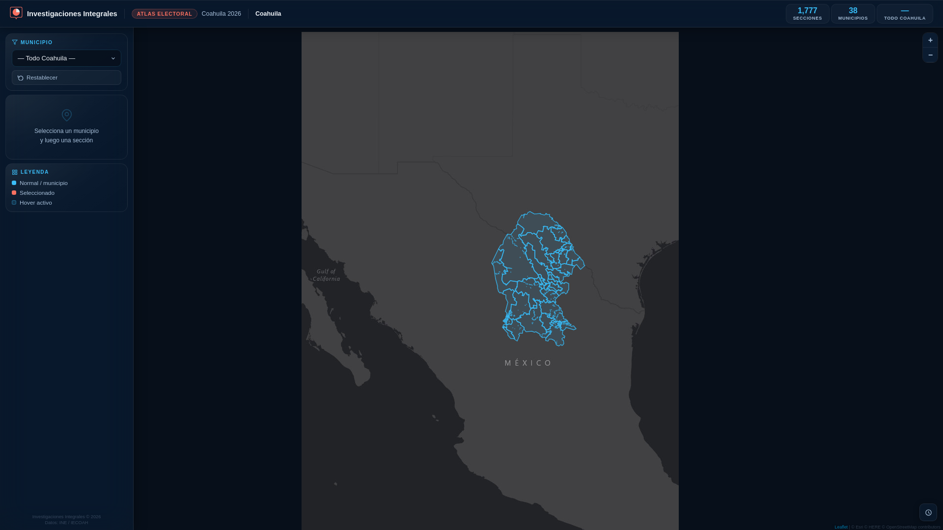 website screenshot of https://atlas-electoral-coahuila.pages.dev/