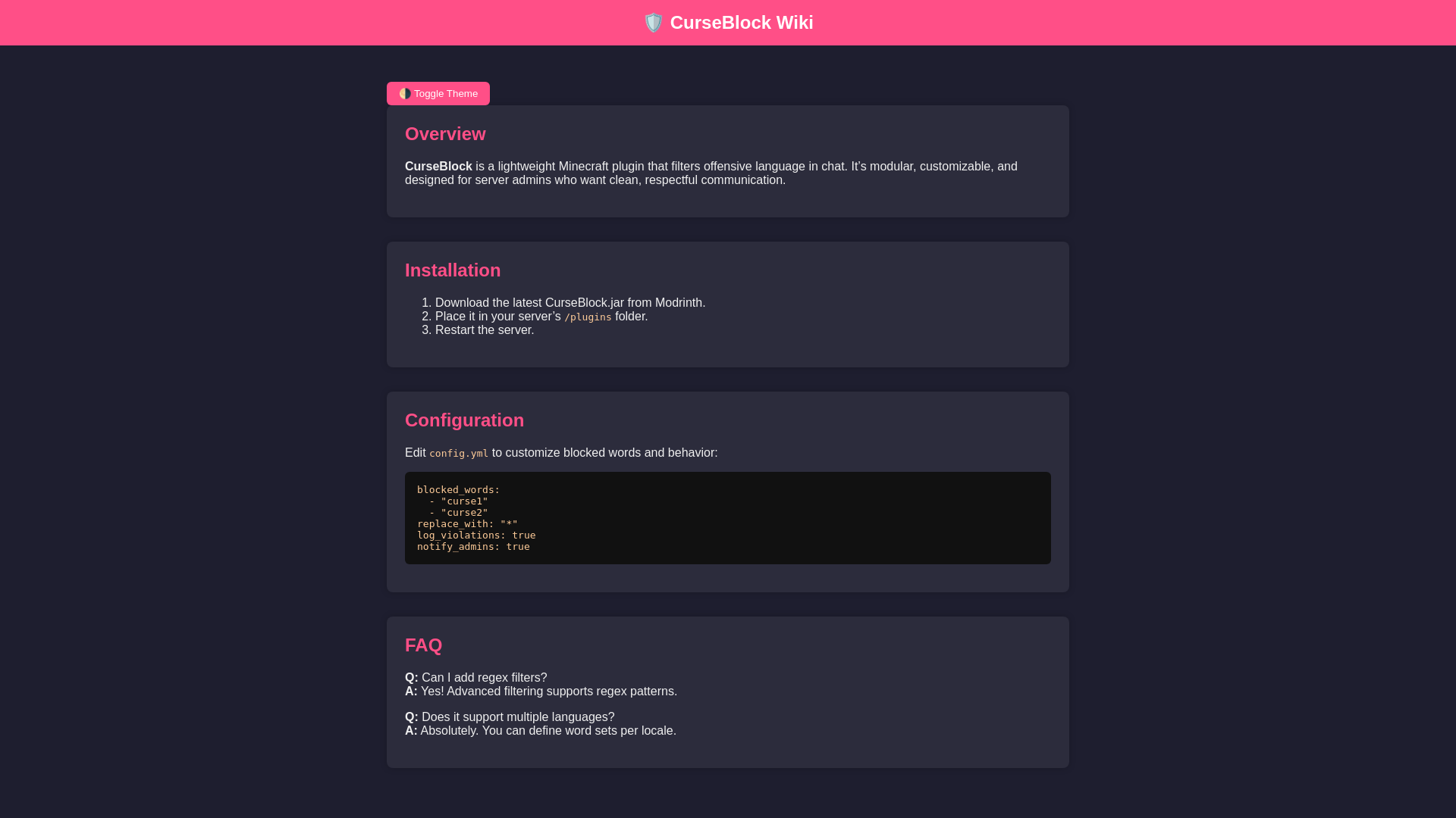 website screenshot of https://curseblocker.pages.dev/