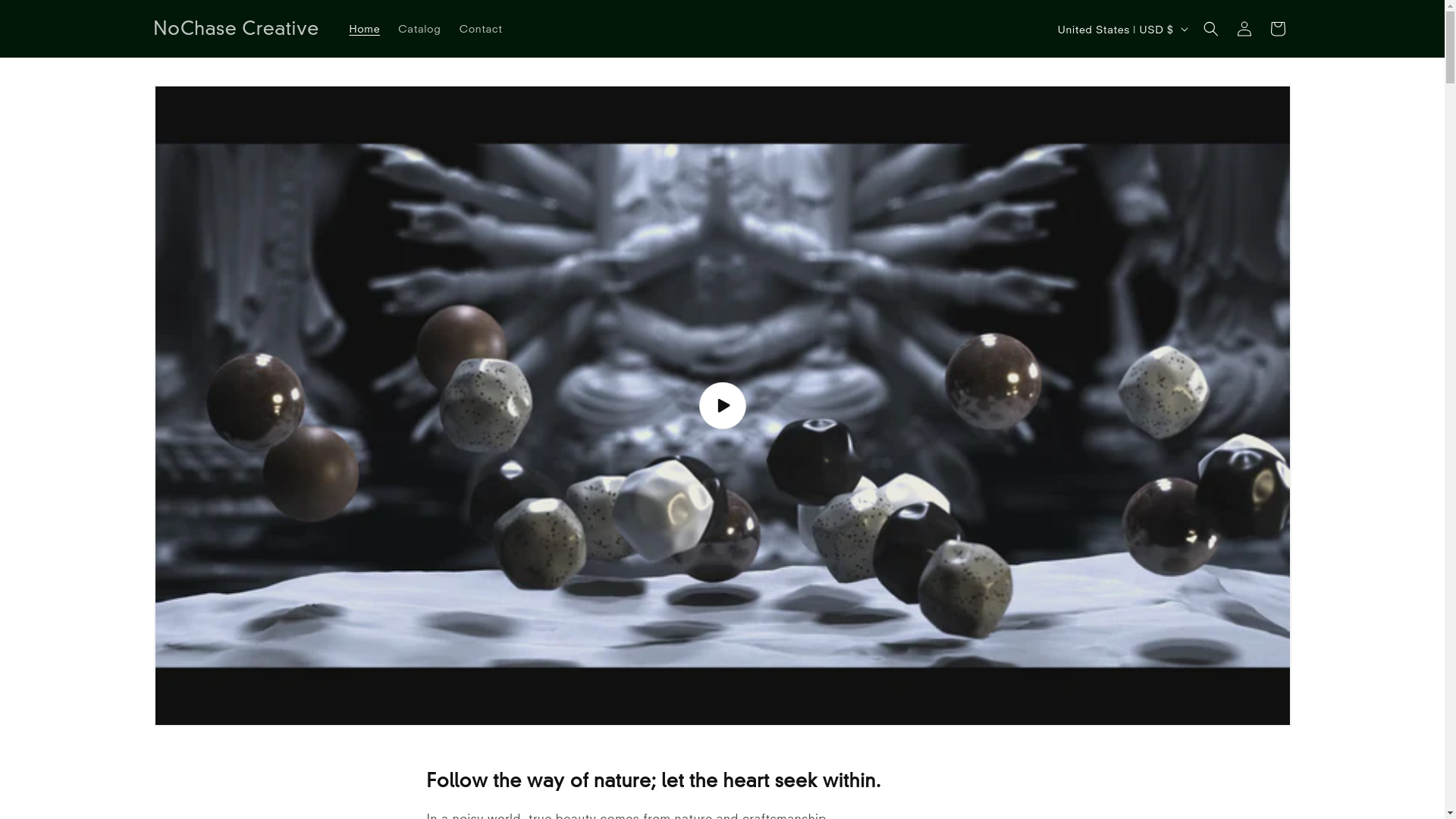 website screenshot of https://nochasecreative.com/