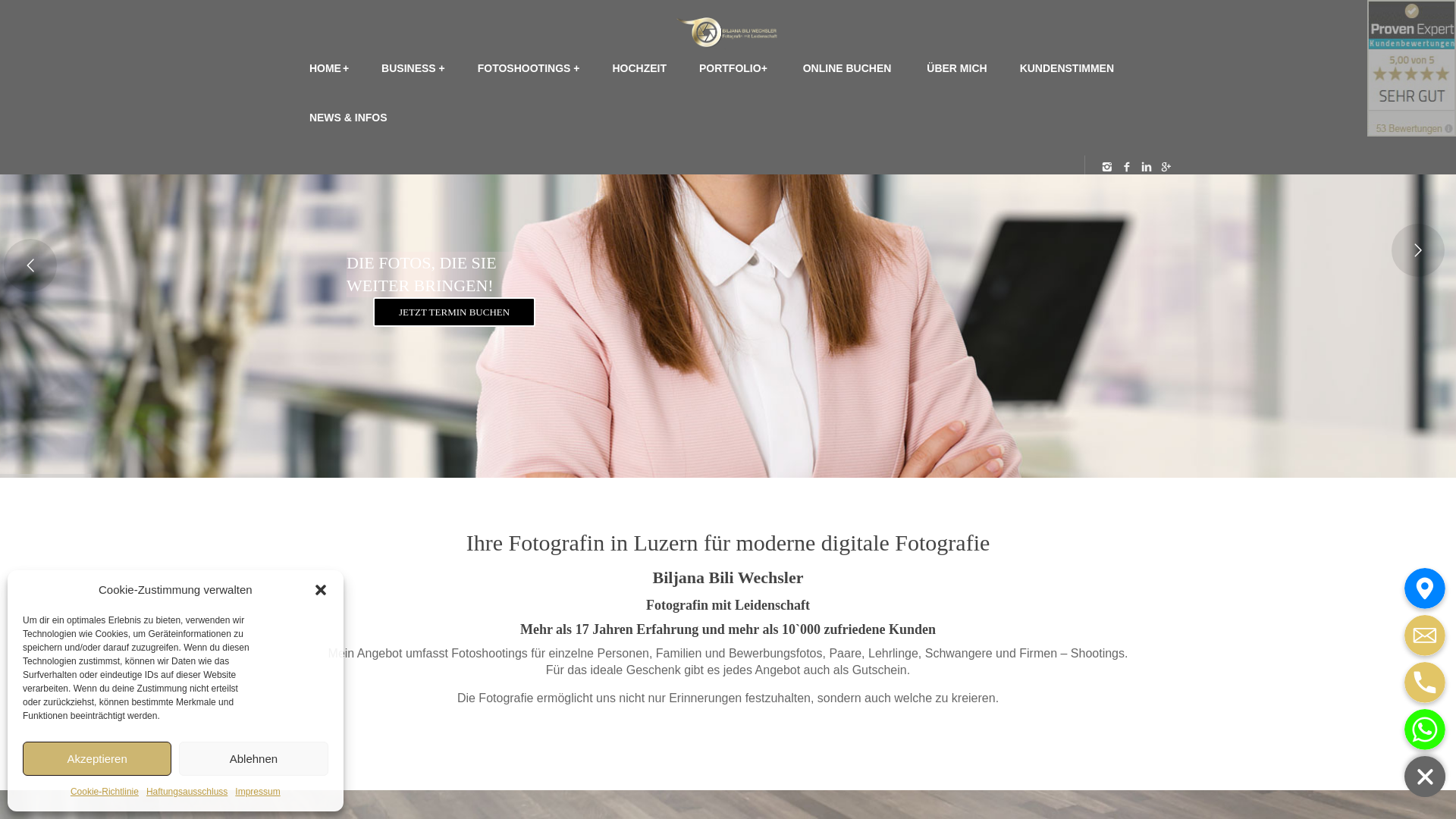 website screenshot of https://bilifotos.ch