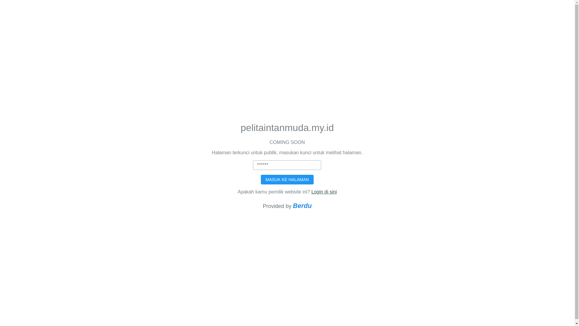 website screenshot of https://pelitaintanmuda.my.id/
