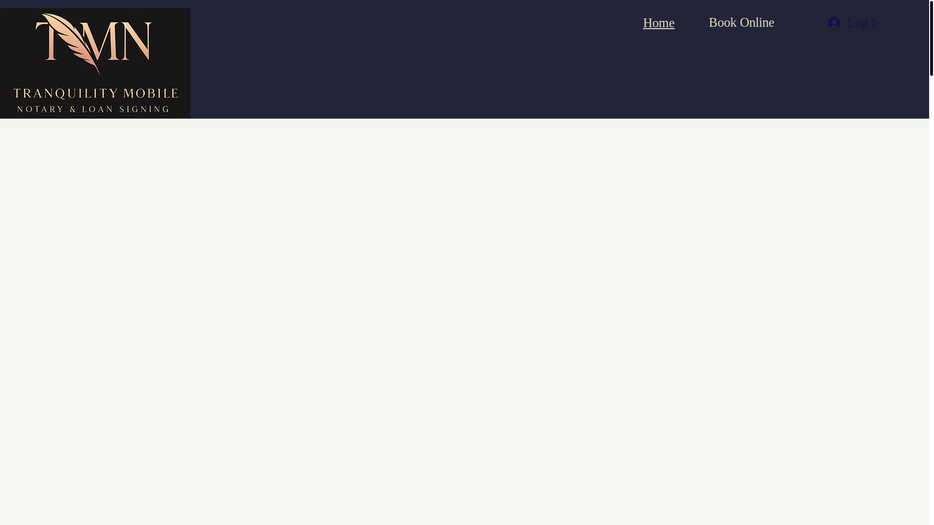website screenshot of https://tranquilnotary.com/
