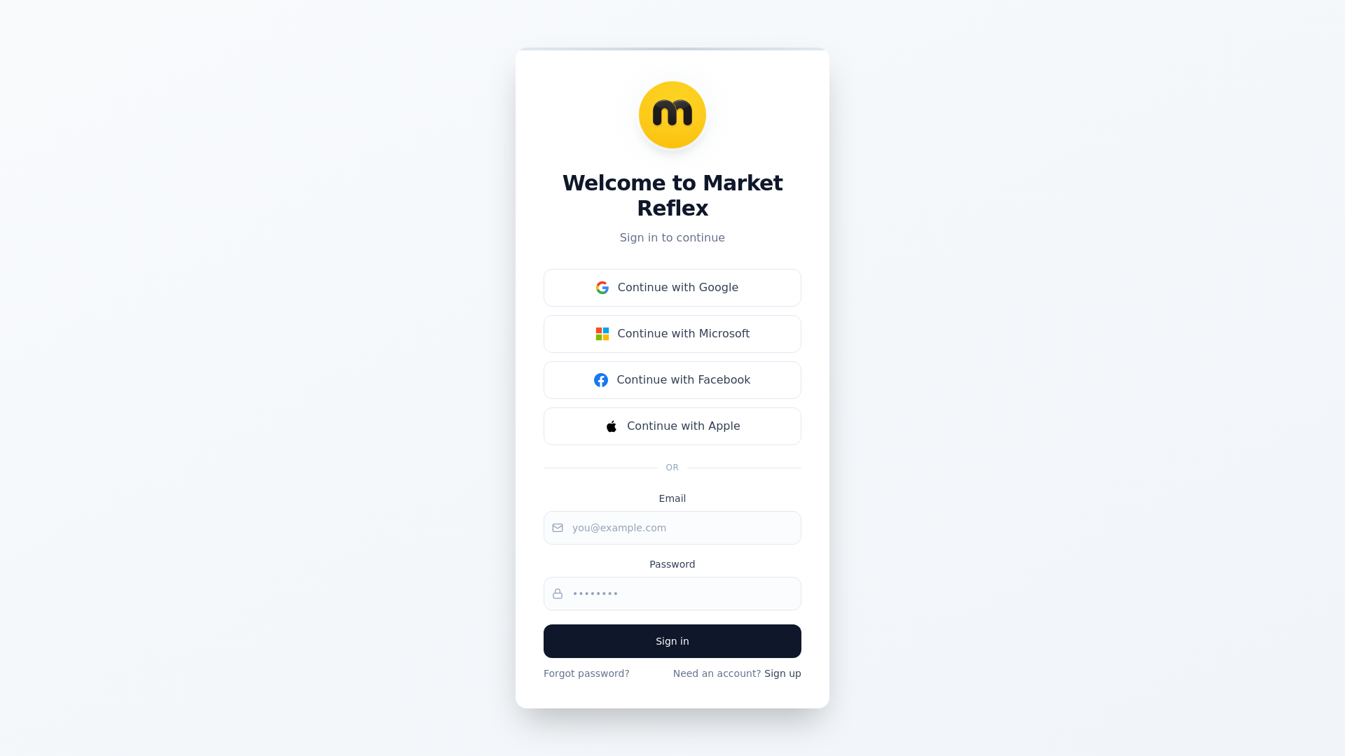 website screenshot of https://marketreflex.store