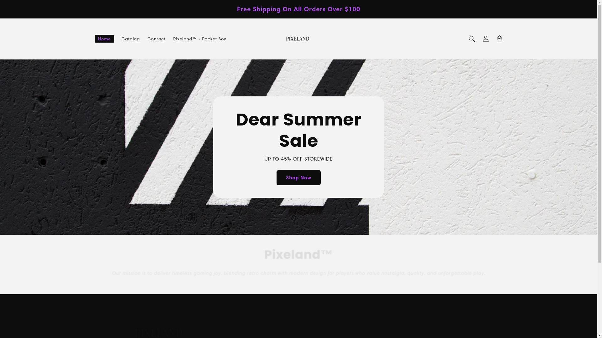 website screenshot of https://pixelandus.com/