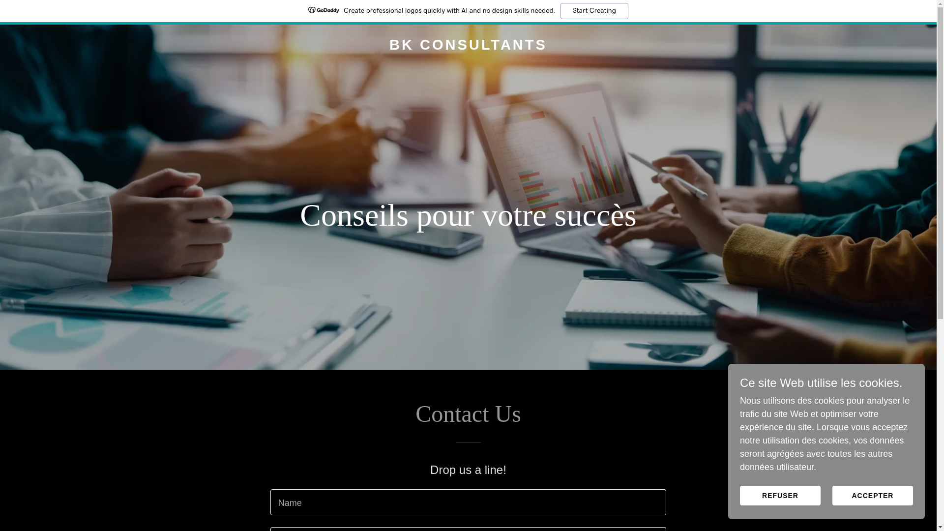 website screenshot of https://bkconsultants.eu/