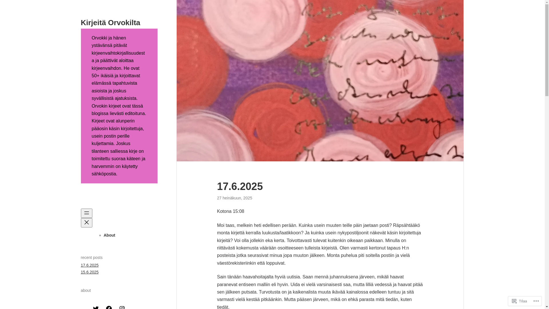 website screenshot of https://kirjeitaorvokilta.com/