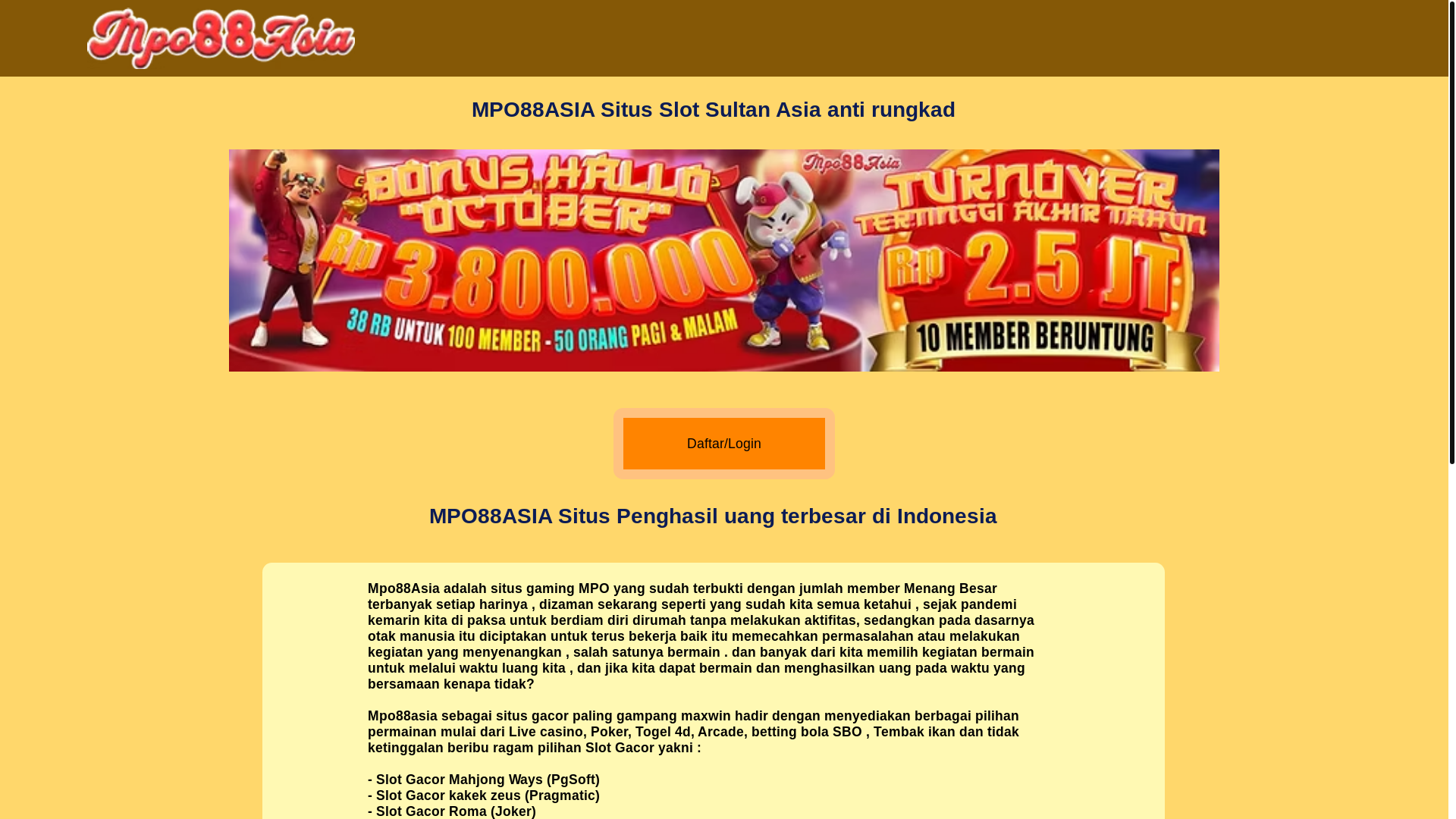 website screenshot of https://mpo88asiasclick.com/