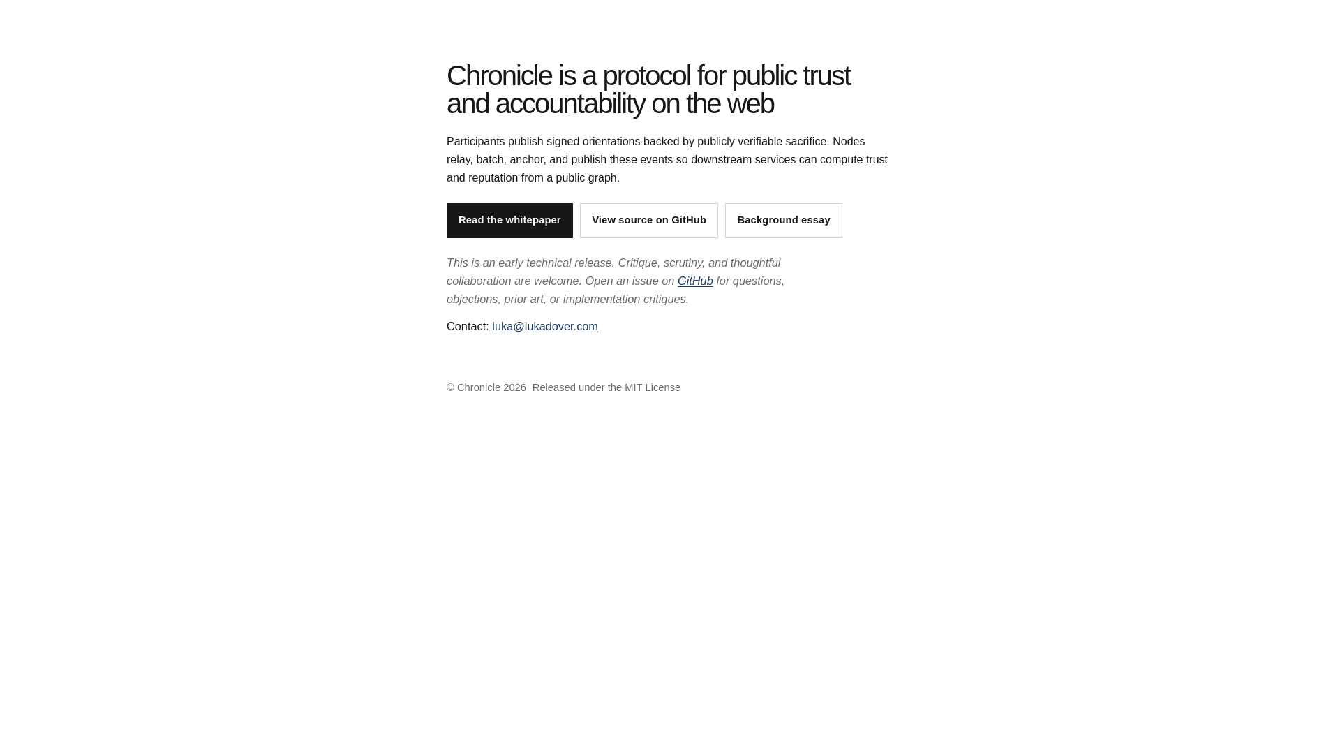 website screenshot of https://chronicle-network.org/