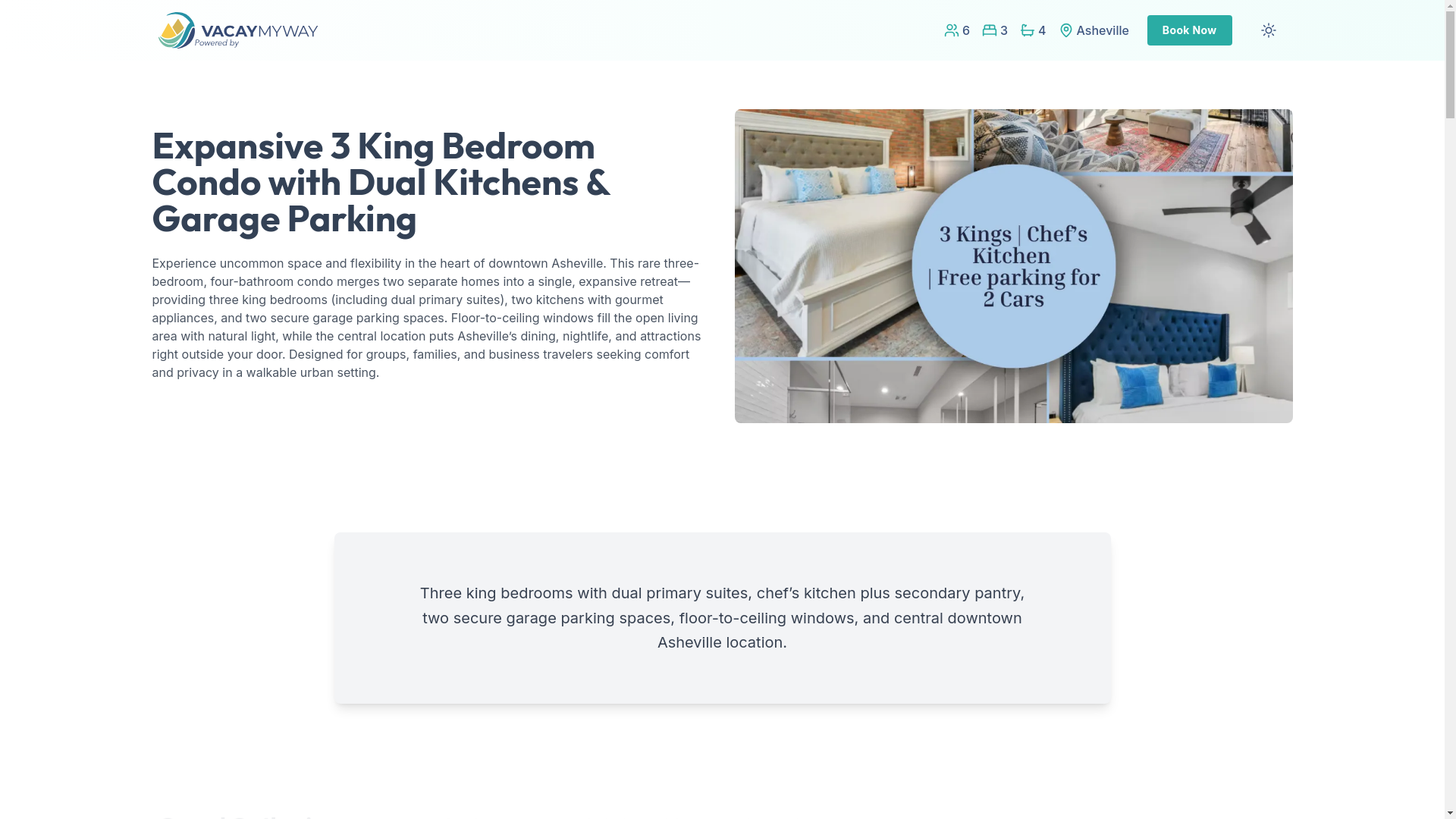 website screenshot of https://calmcentral.condos/