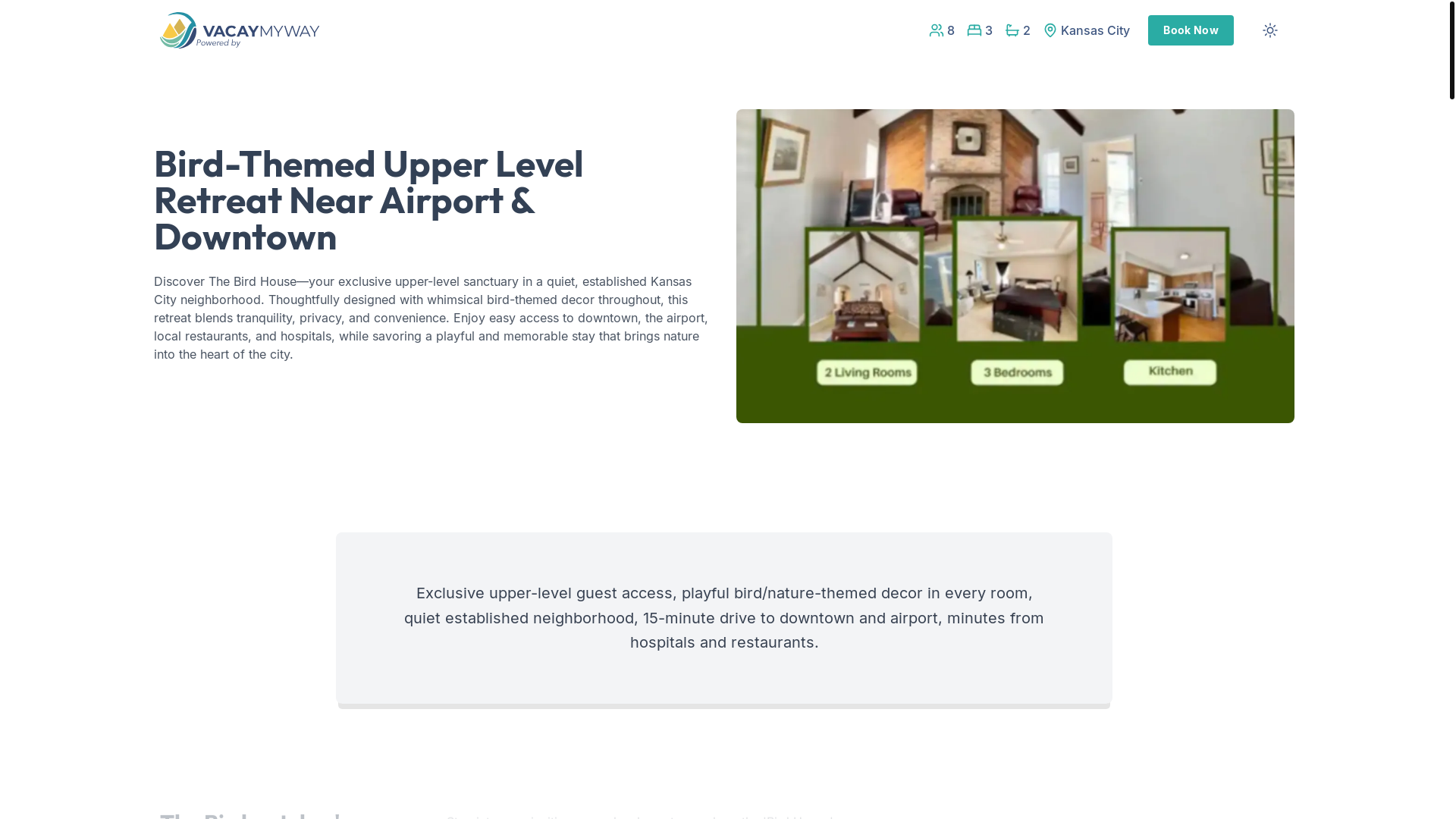 website screenshot of https://calmnorthland.vacations/