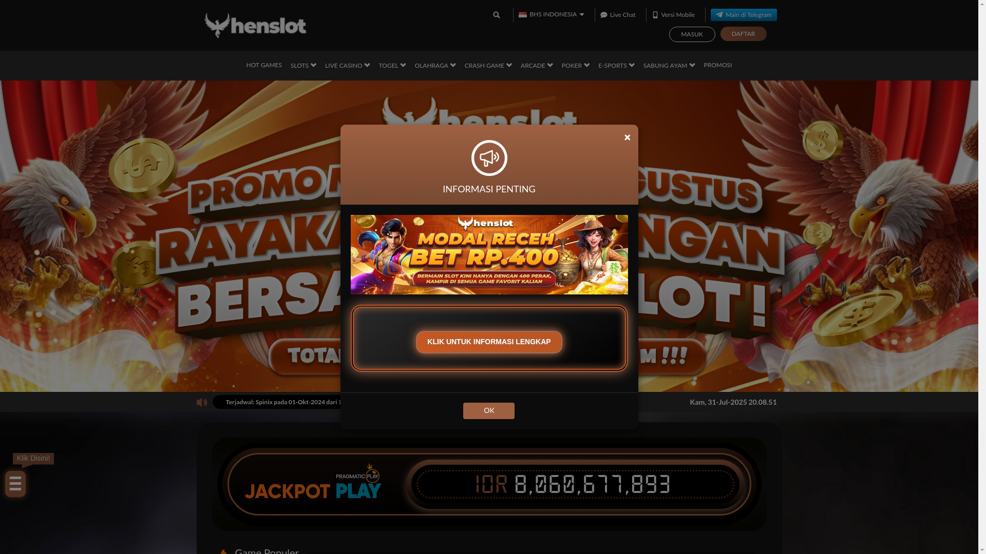 website screenshot of https://henslot-sg.click/