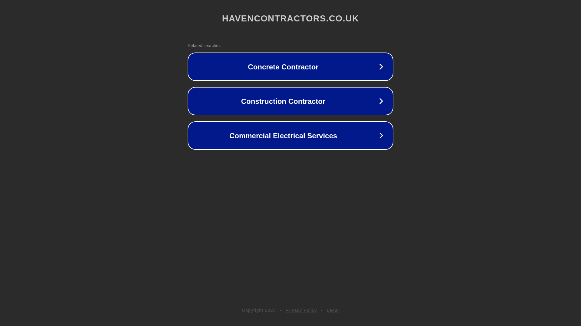 website screenshot of https://havencontractors.co.uk/