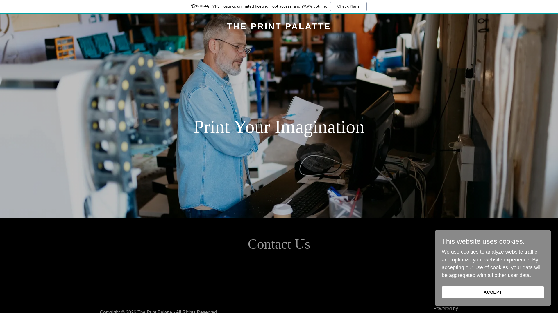 website screenshot of https://theprintpalatte.in