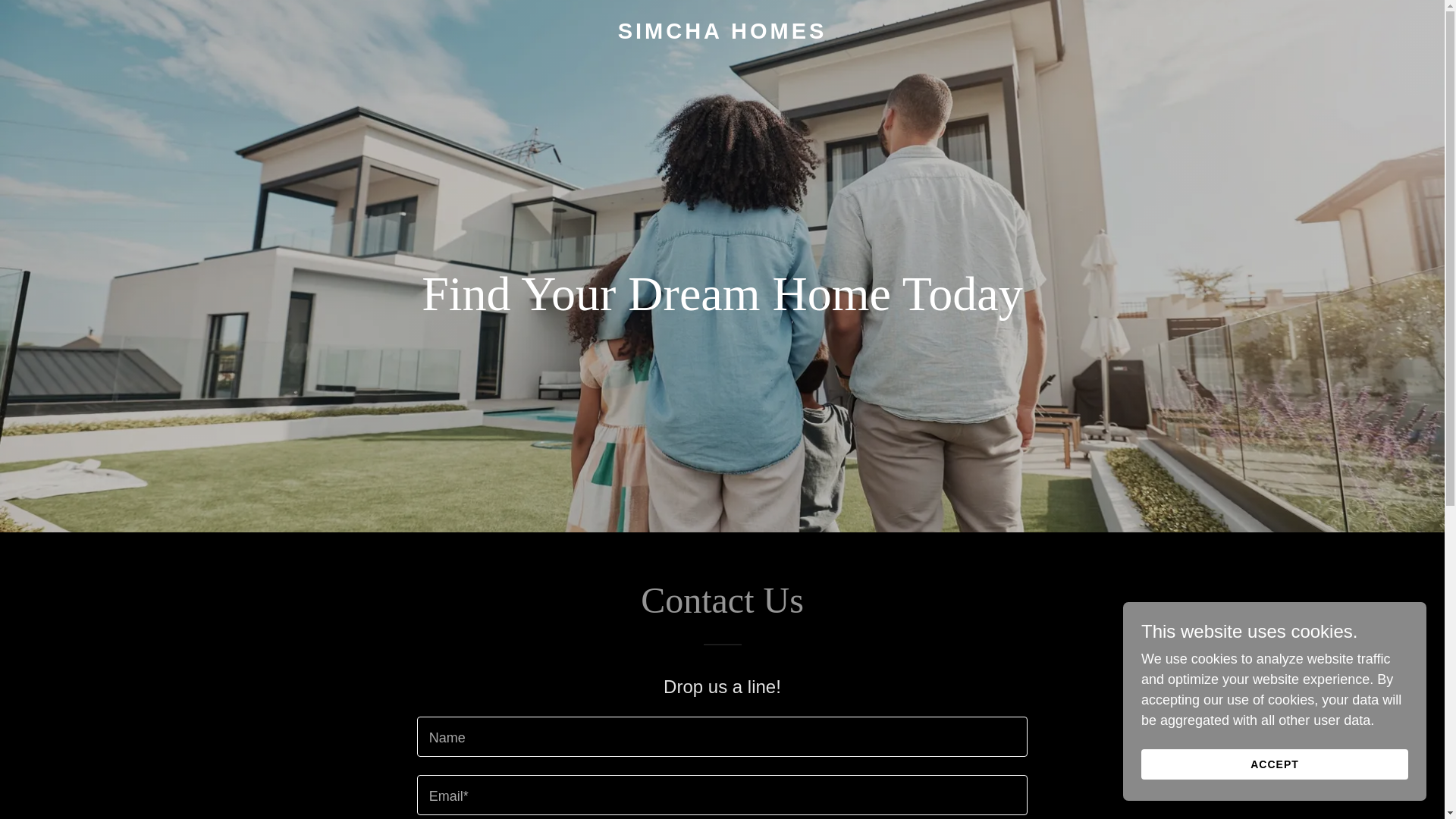 website screenshot of https://simchahomes.com/