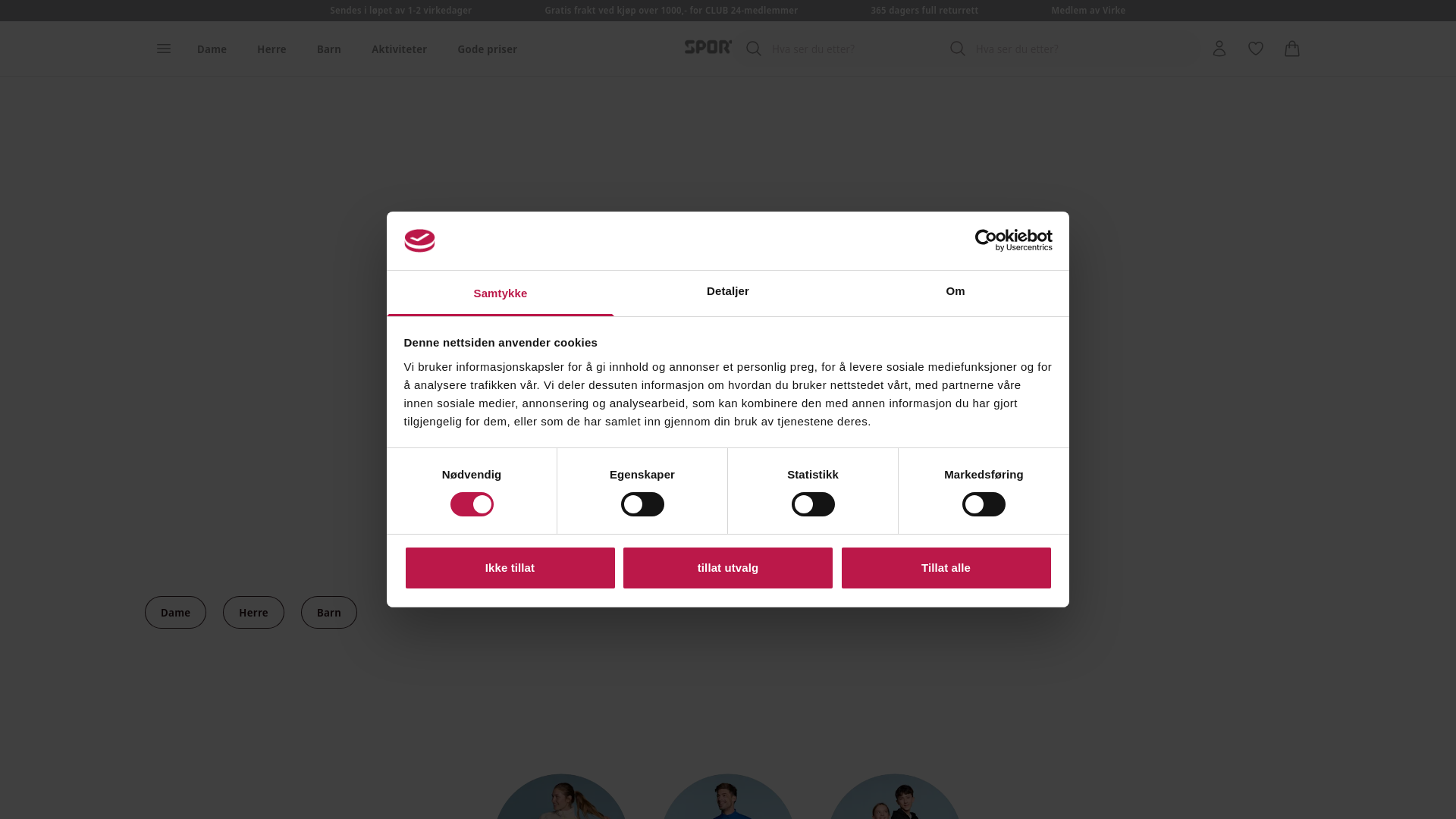 website screenshot of https://www.sport24.no/