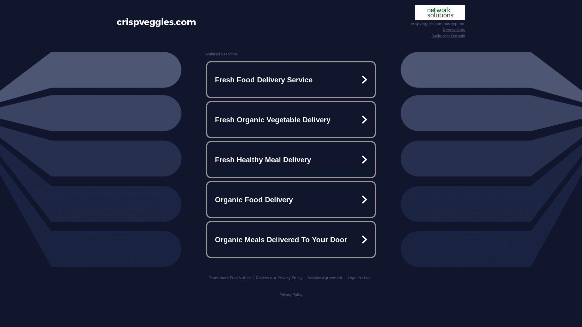 website screenshot of https://crispveggies.com/