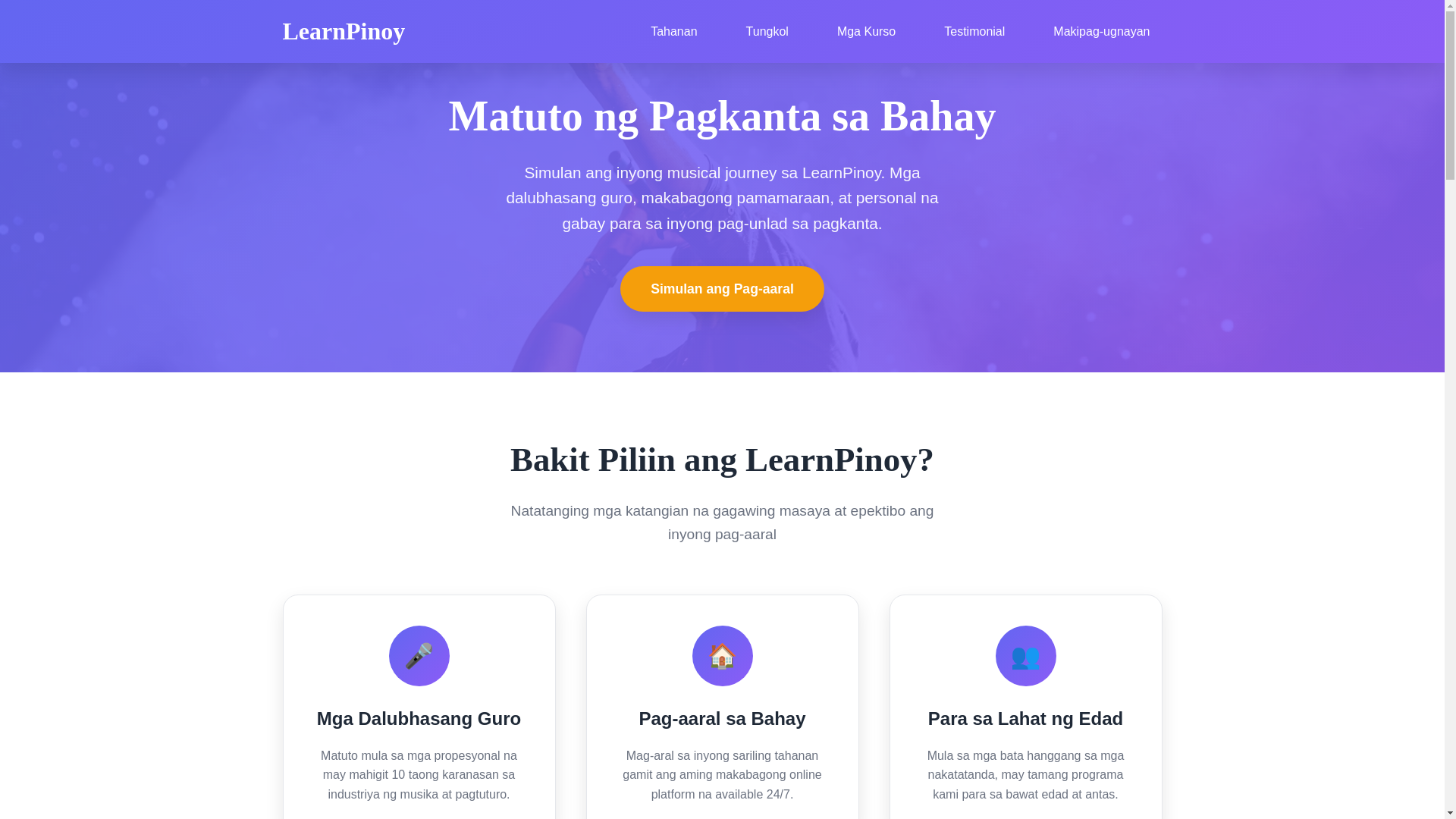 website screenshot of https://learnpinoy.uk/
