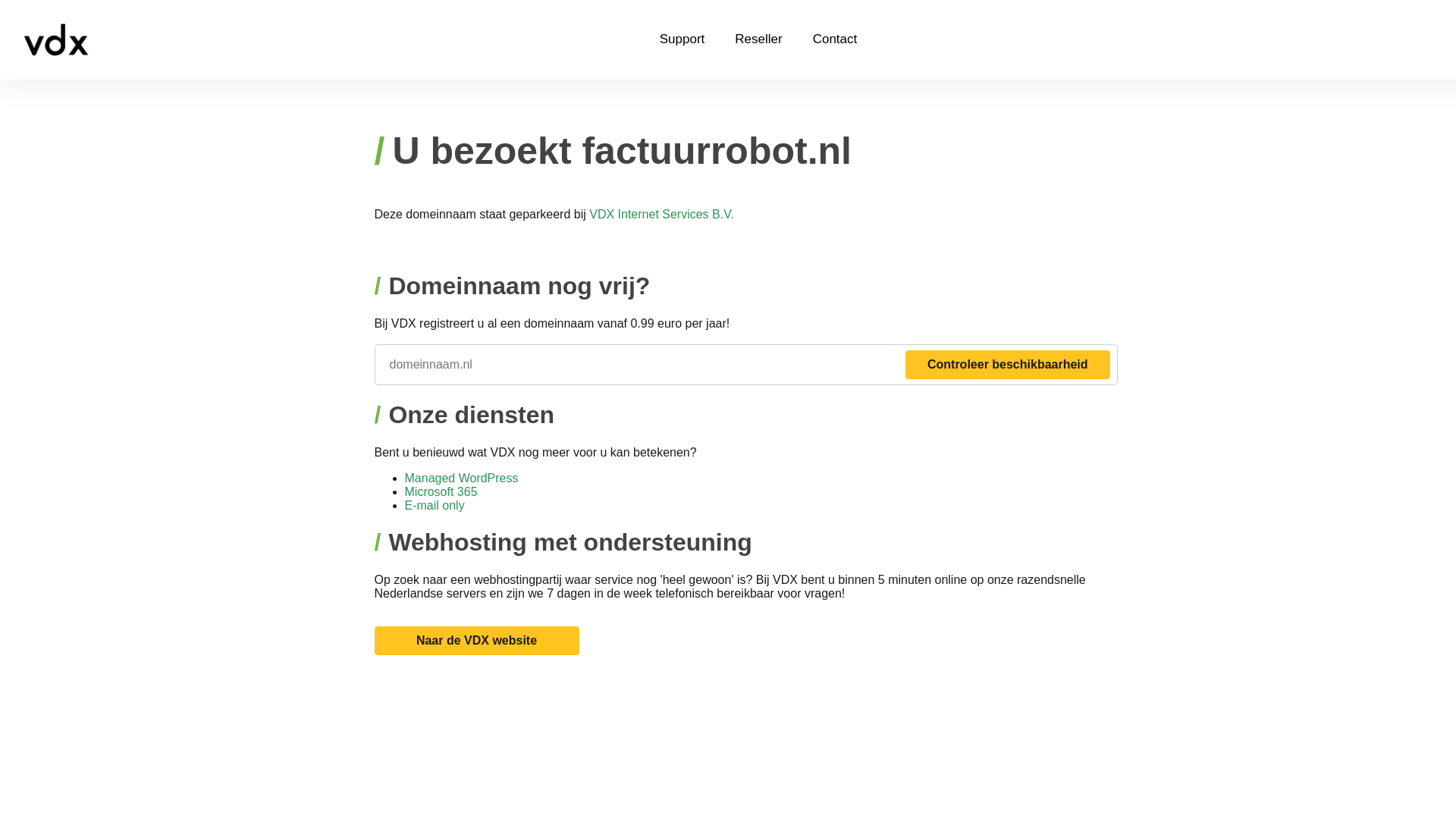 website screenshot of https://factuurrobot.nl/