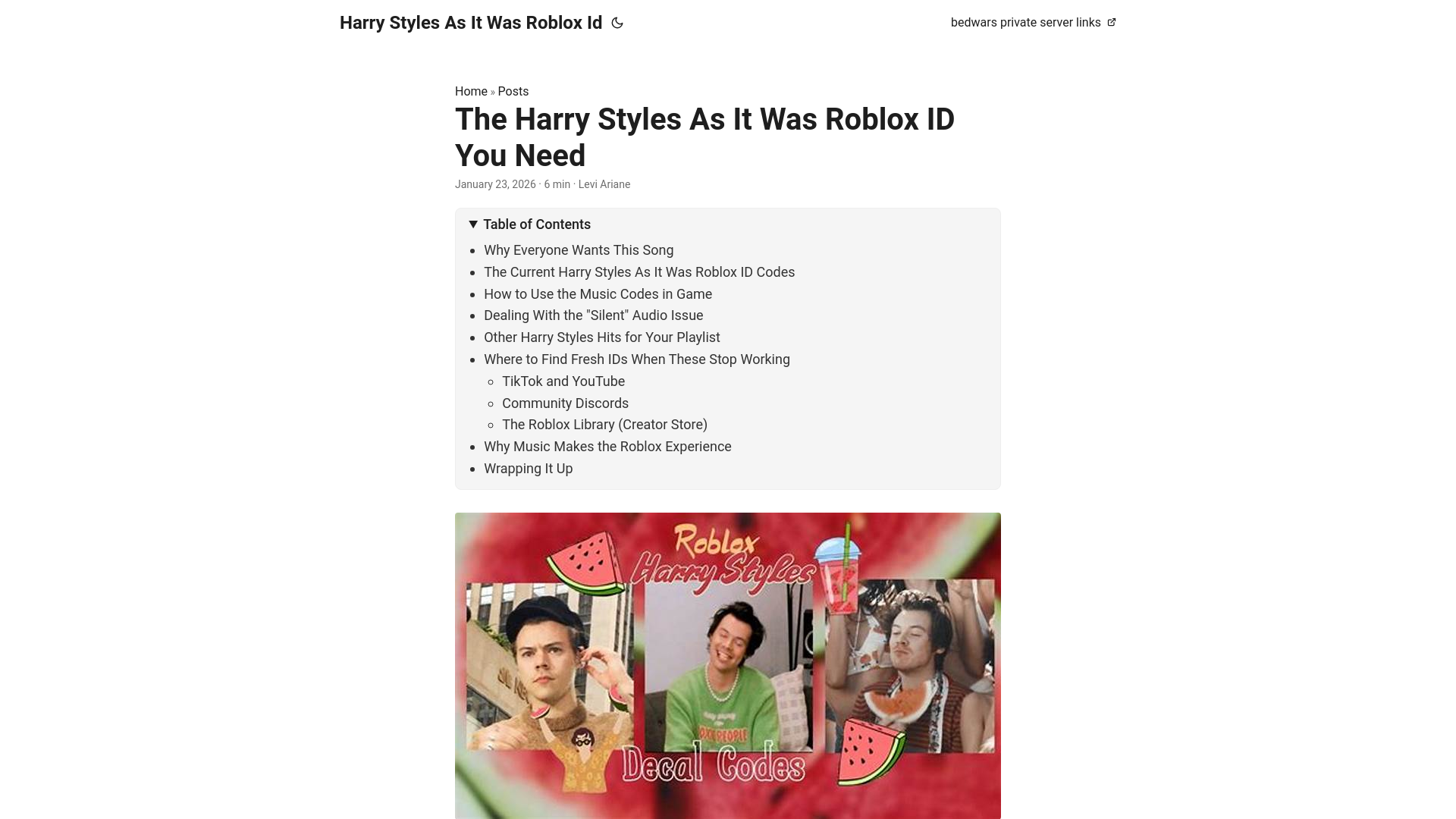 website screenshot of https://harry-styles-as-it-was-roblox-id.pages.dev/