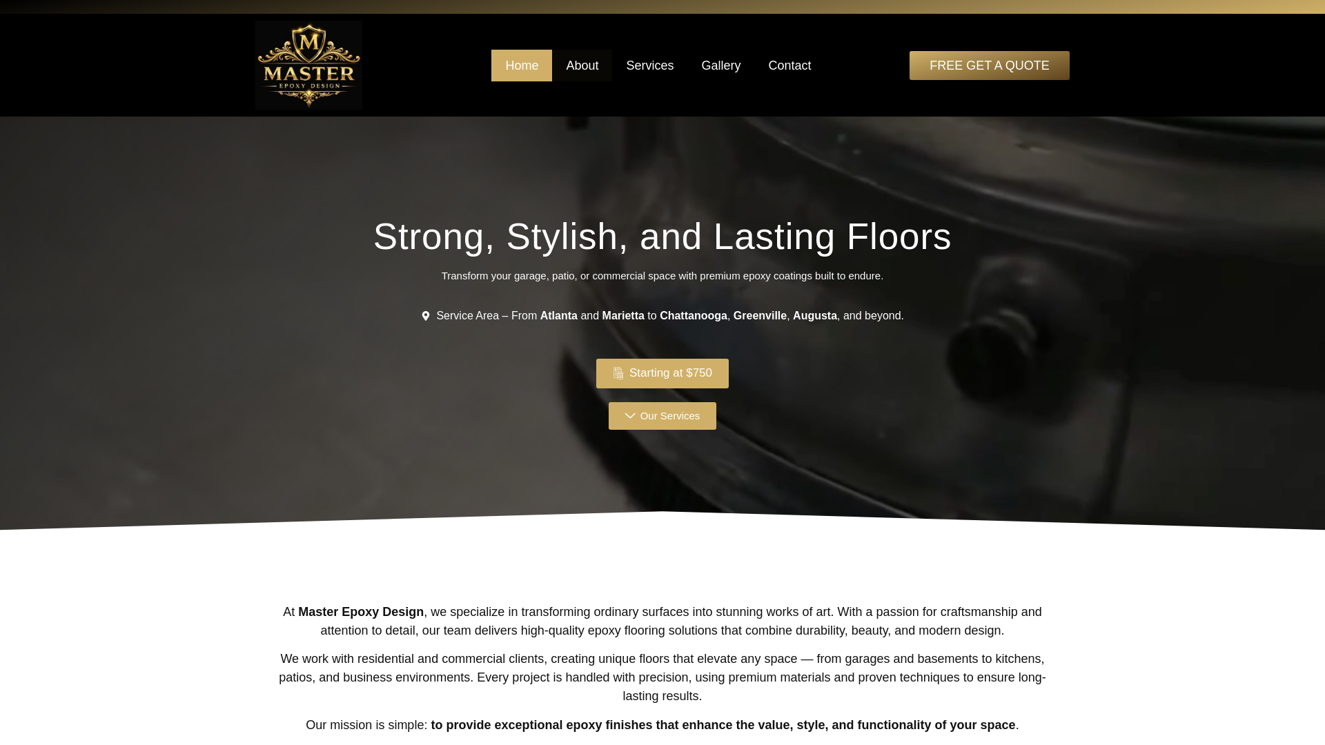 website screenshot of https://masterepoxydesign.com/