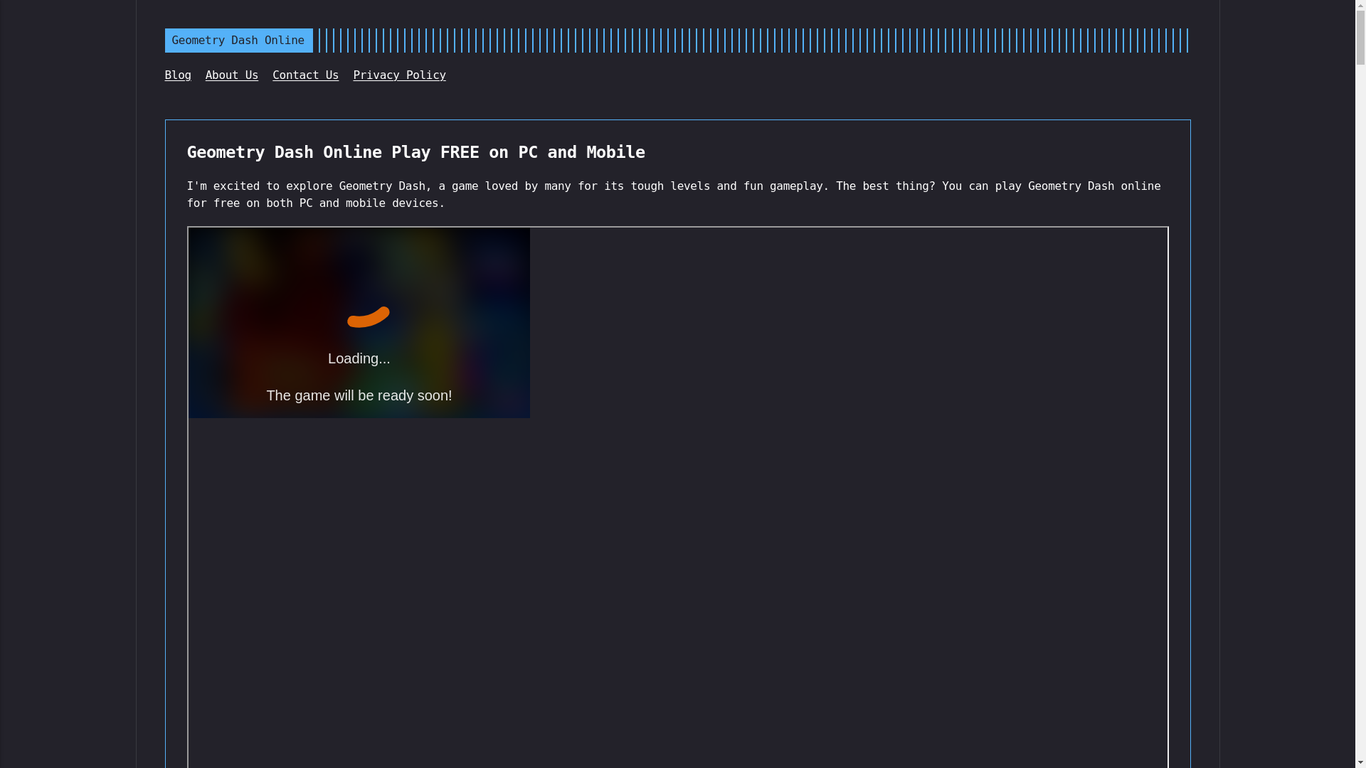 website screenshot of https://geometry-dash-online.pages.dev/