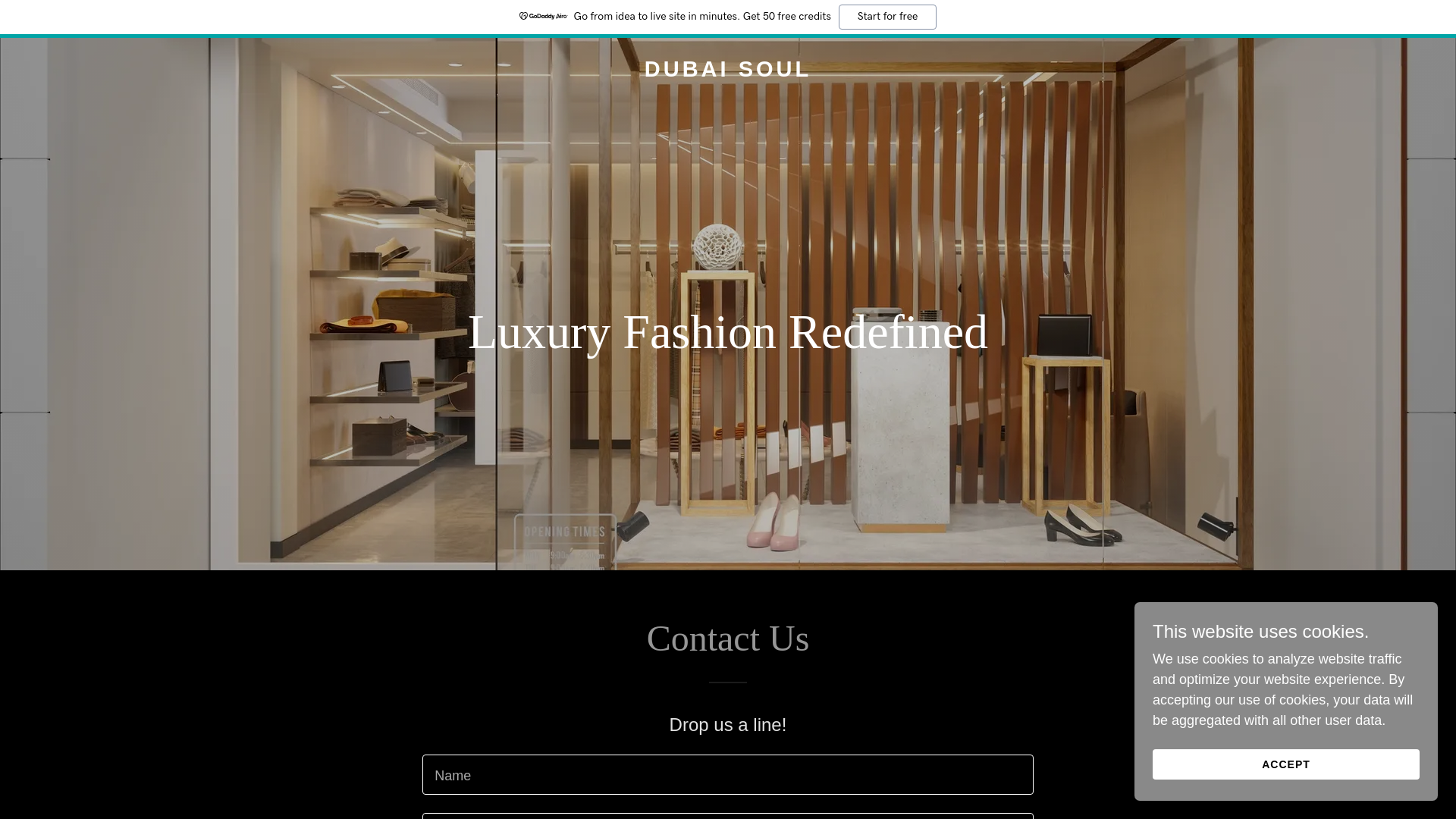 website screenshot of https://dubaisouluae.com/
