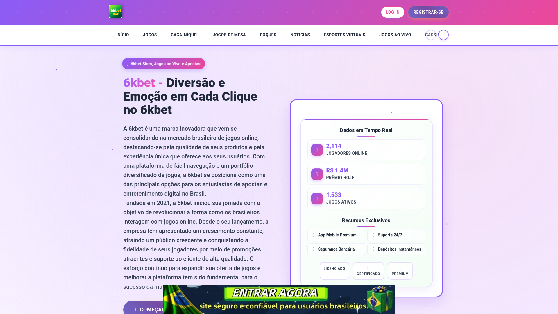 website screenshot of https://6kbetse.com/