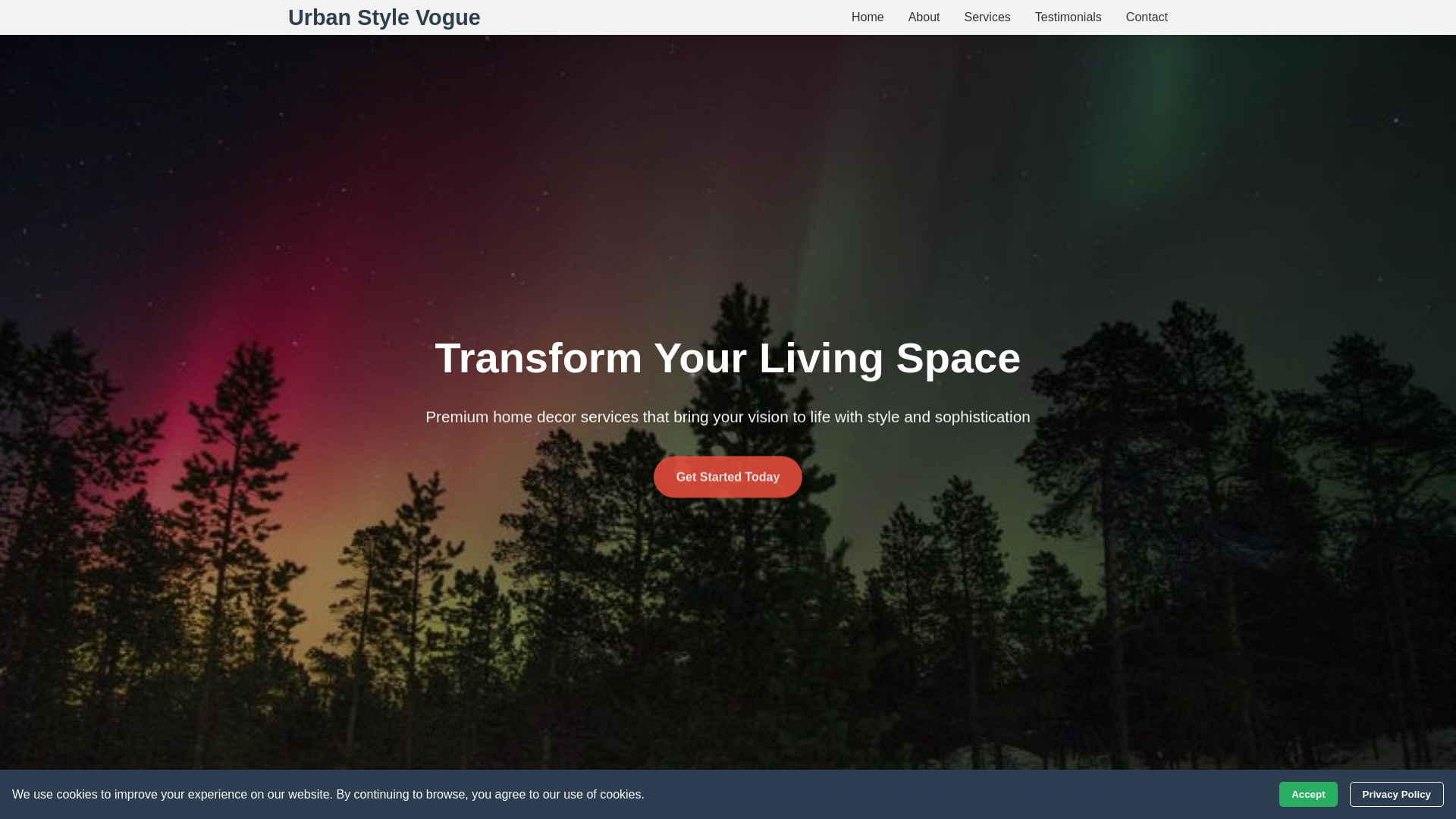 website screenshot of https://urbanstylevogue.digital/