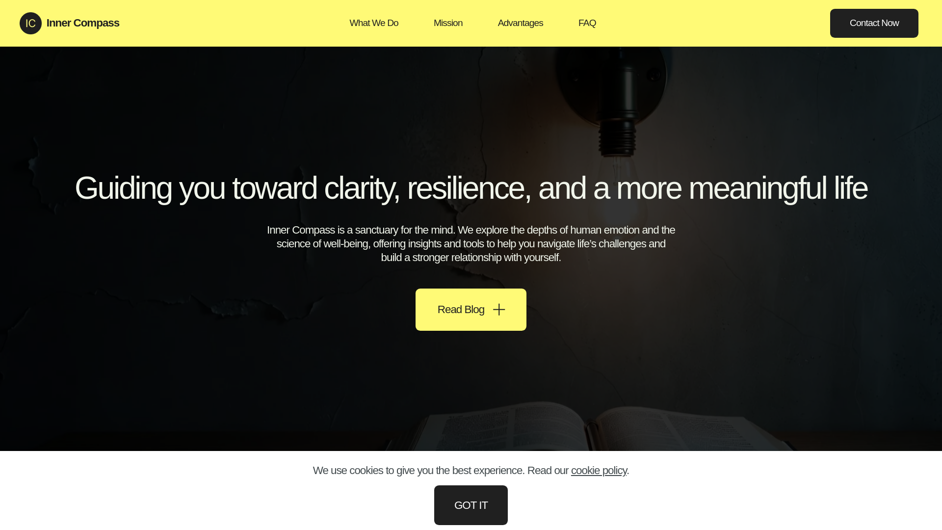 website screenshot of https://innercompassservice.com/