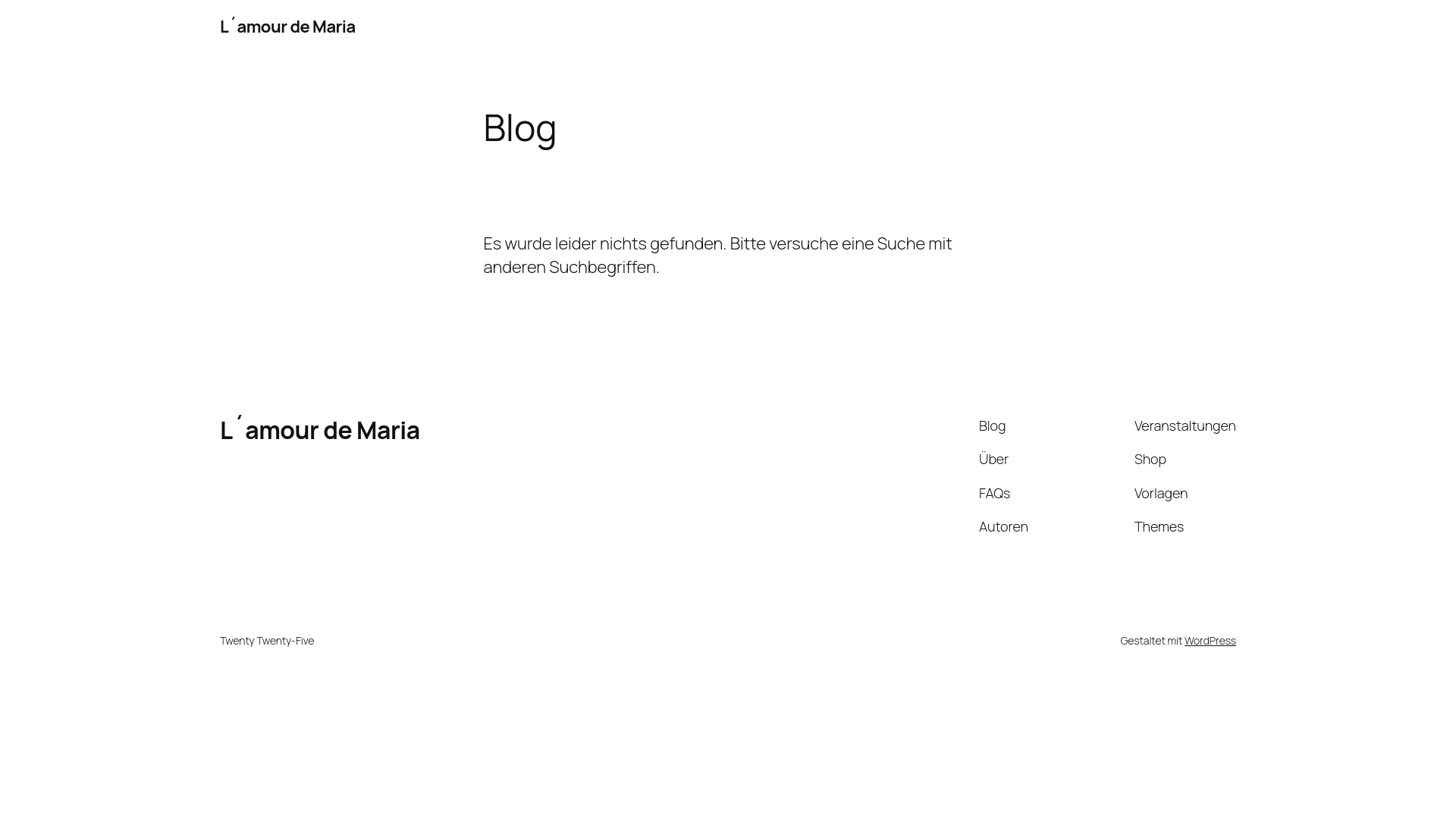 website screenshot of https://lamourdemaria.de/