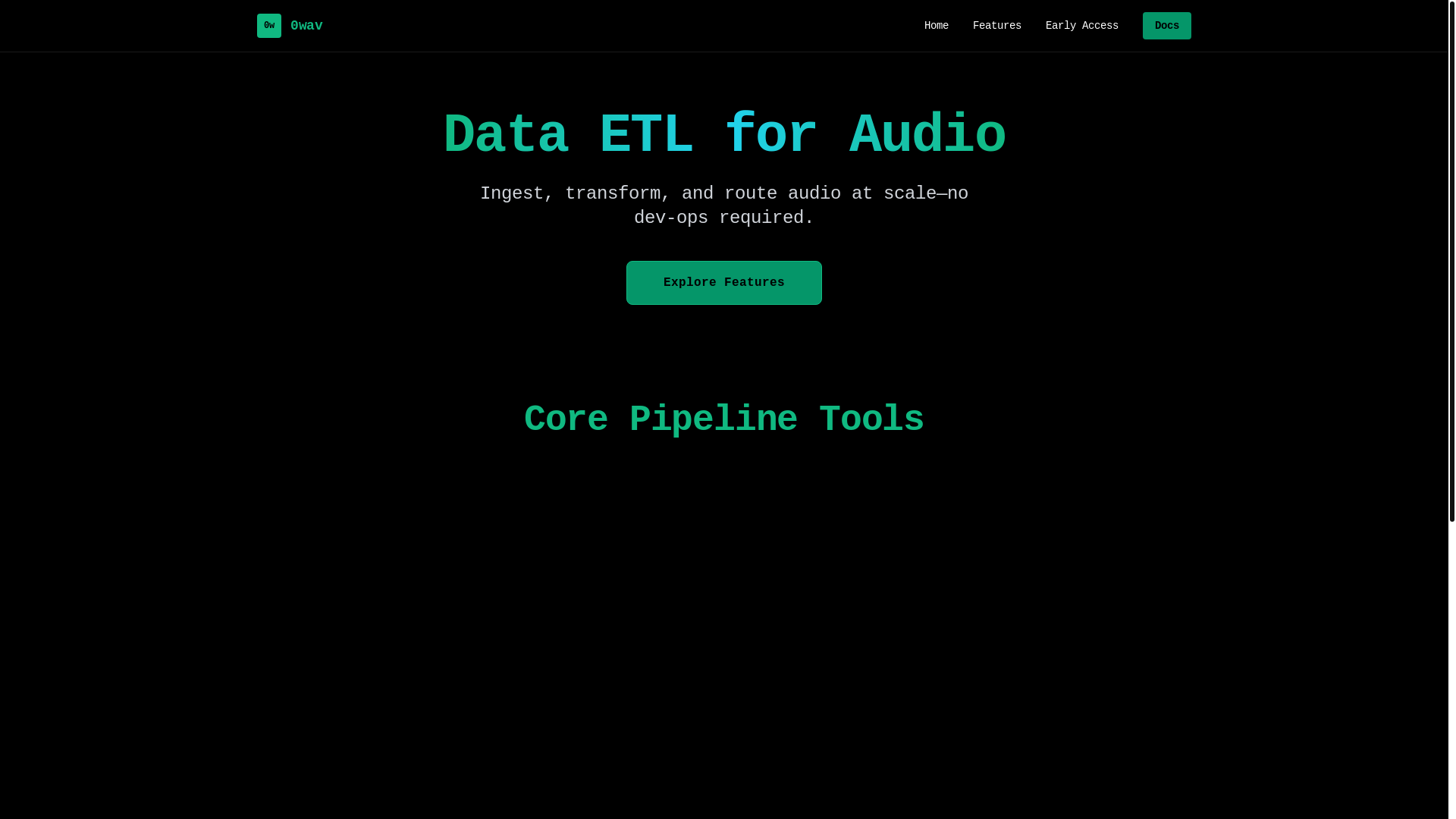 website screenshot of https://0wav-landing.pages.dev/