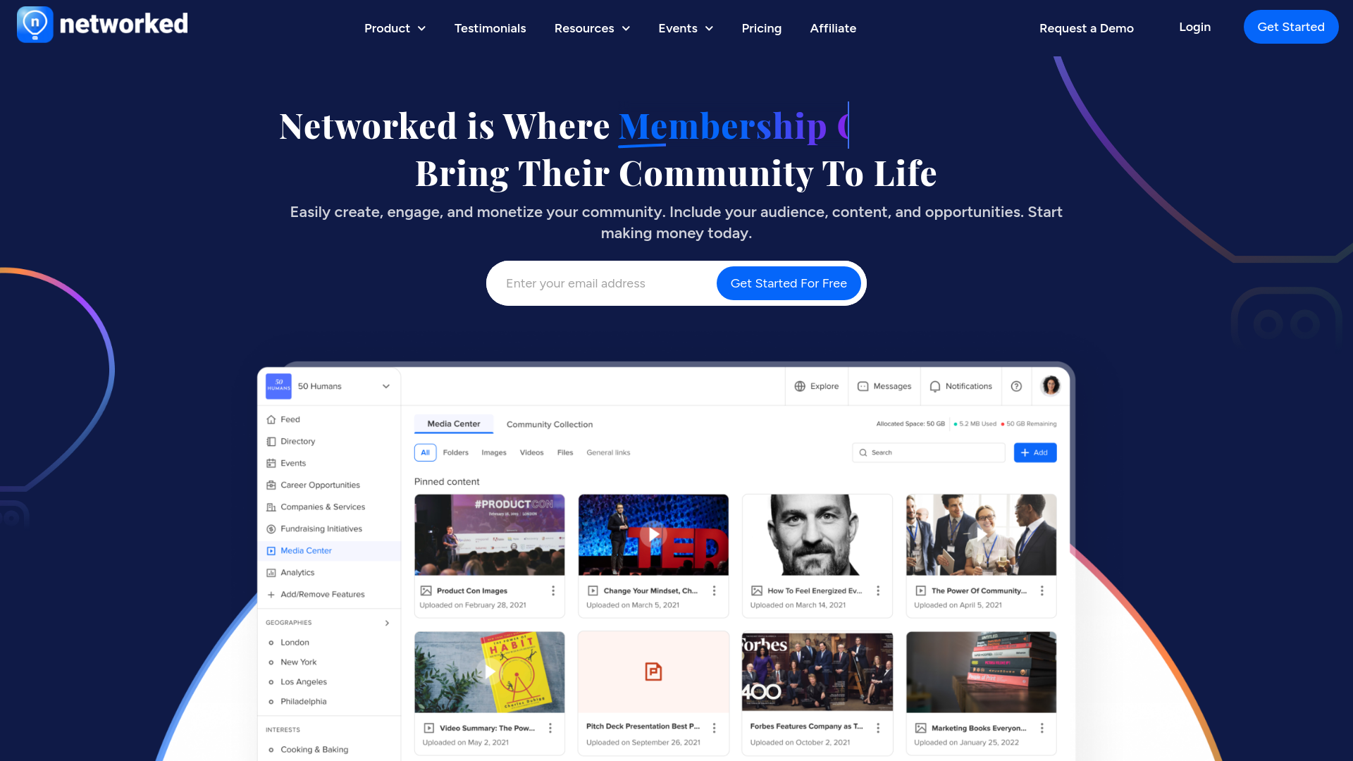 website screenshot of https://communitymakerapp.info/