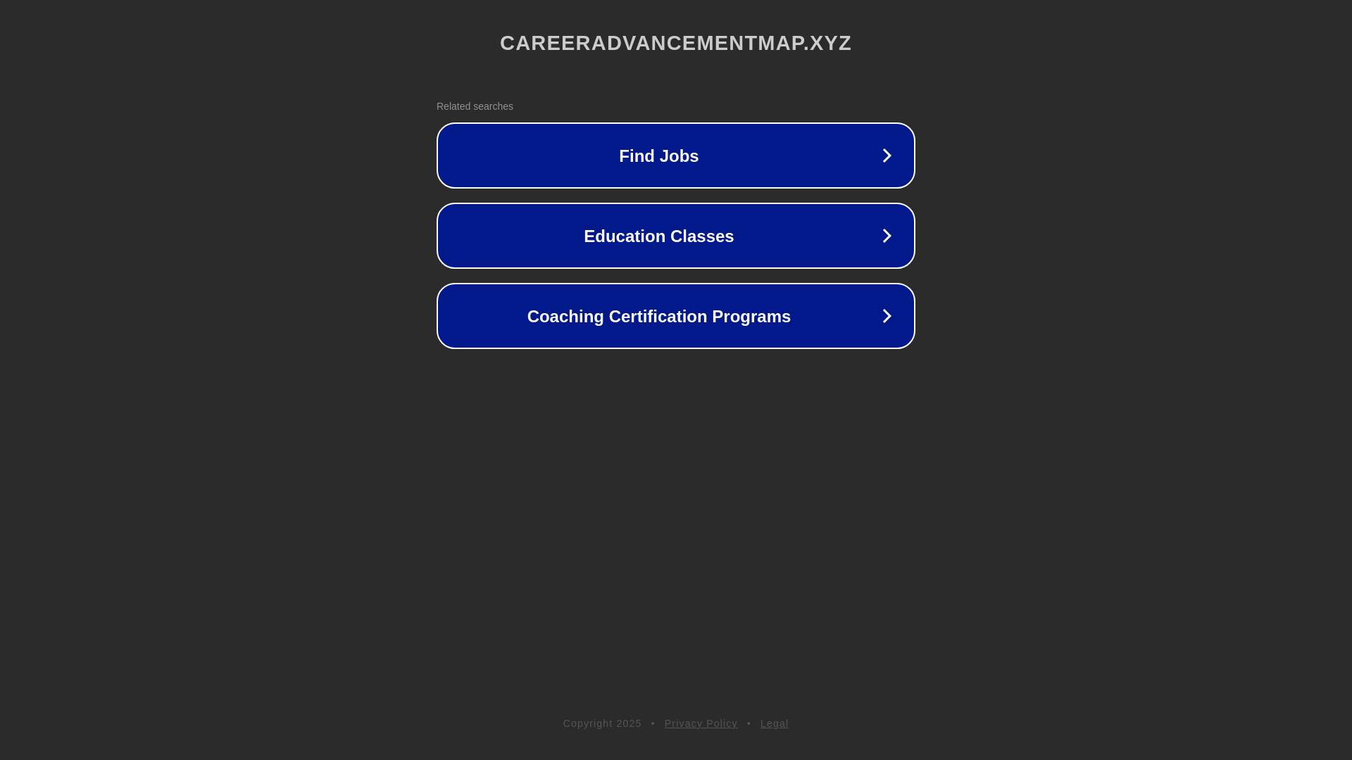 website screenshot of https://careeradvancementmap.xyz/
