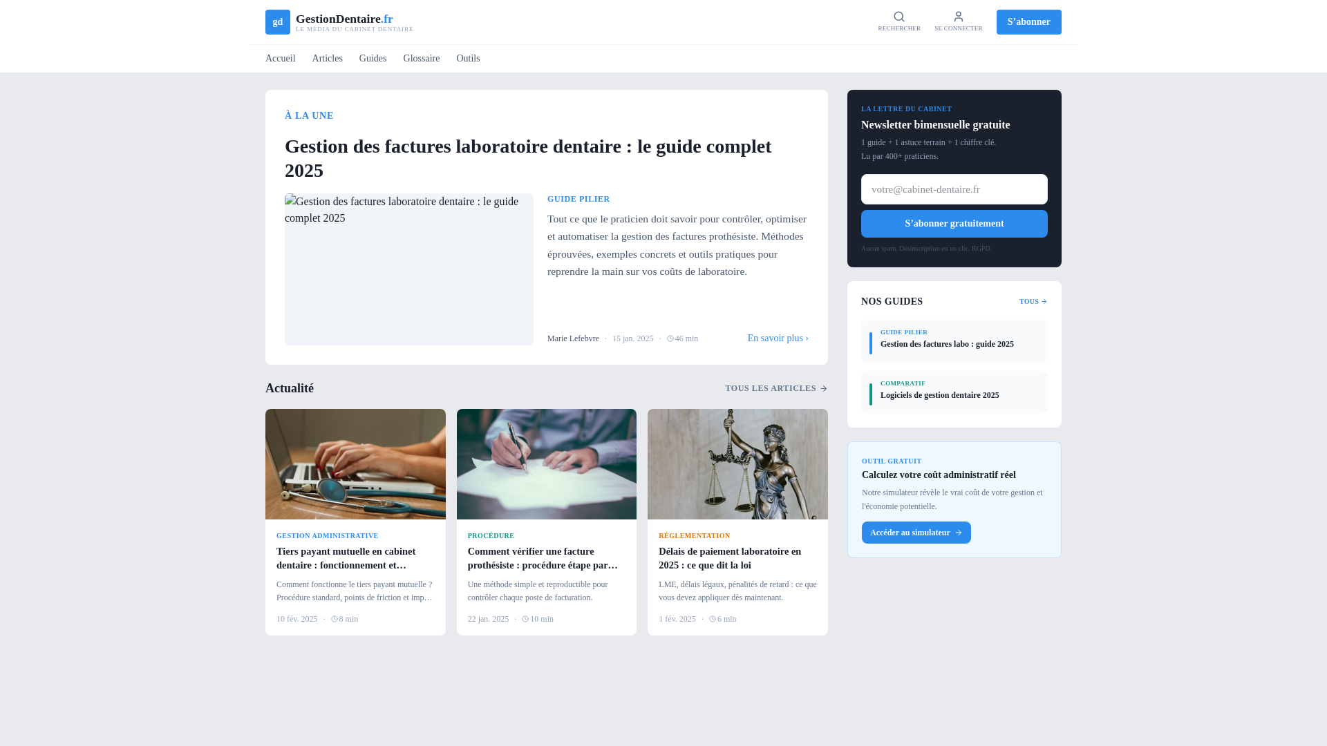 website screenshot of https://tierspayant-dentaire.fr/