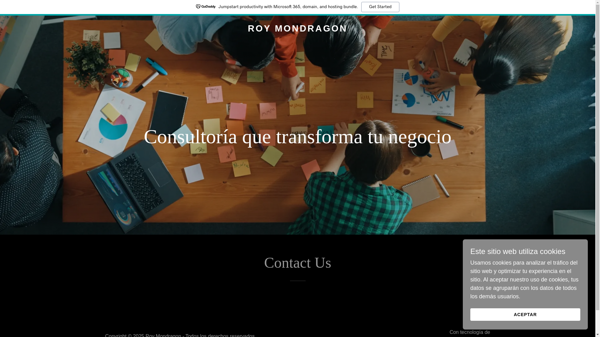 website screenshot of https://roymondragon.com/