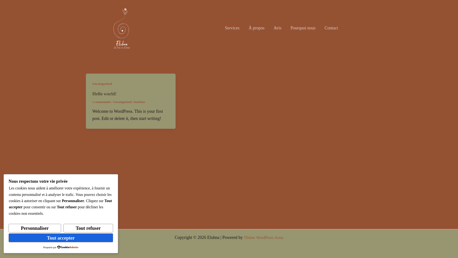 website screenshot of https://eluhna.fr/
